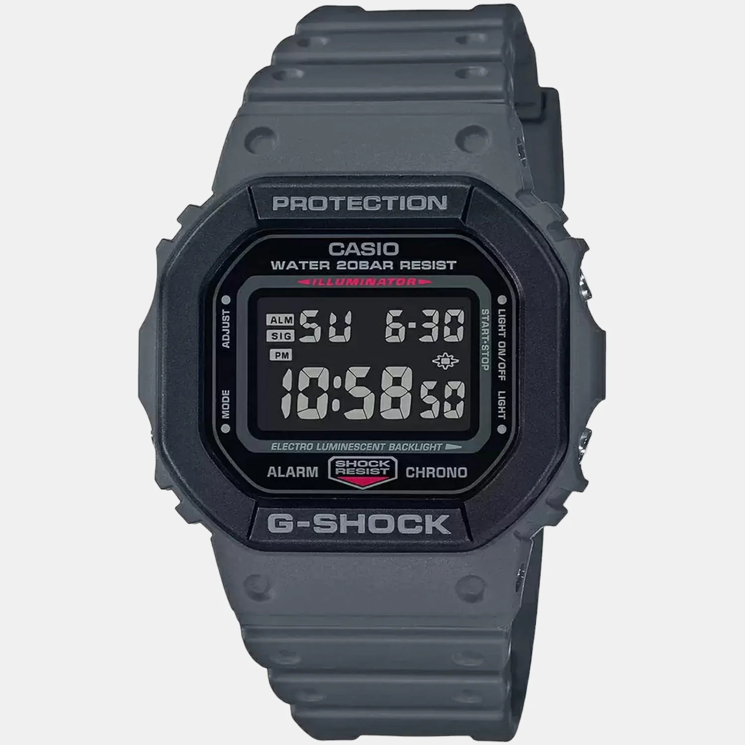 G-Shock Men Quartz Grey Dial Digital Resin Watch G1016 - Image 2