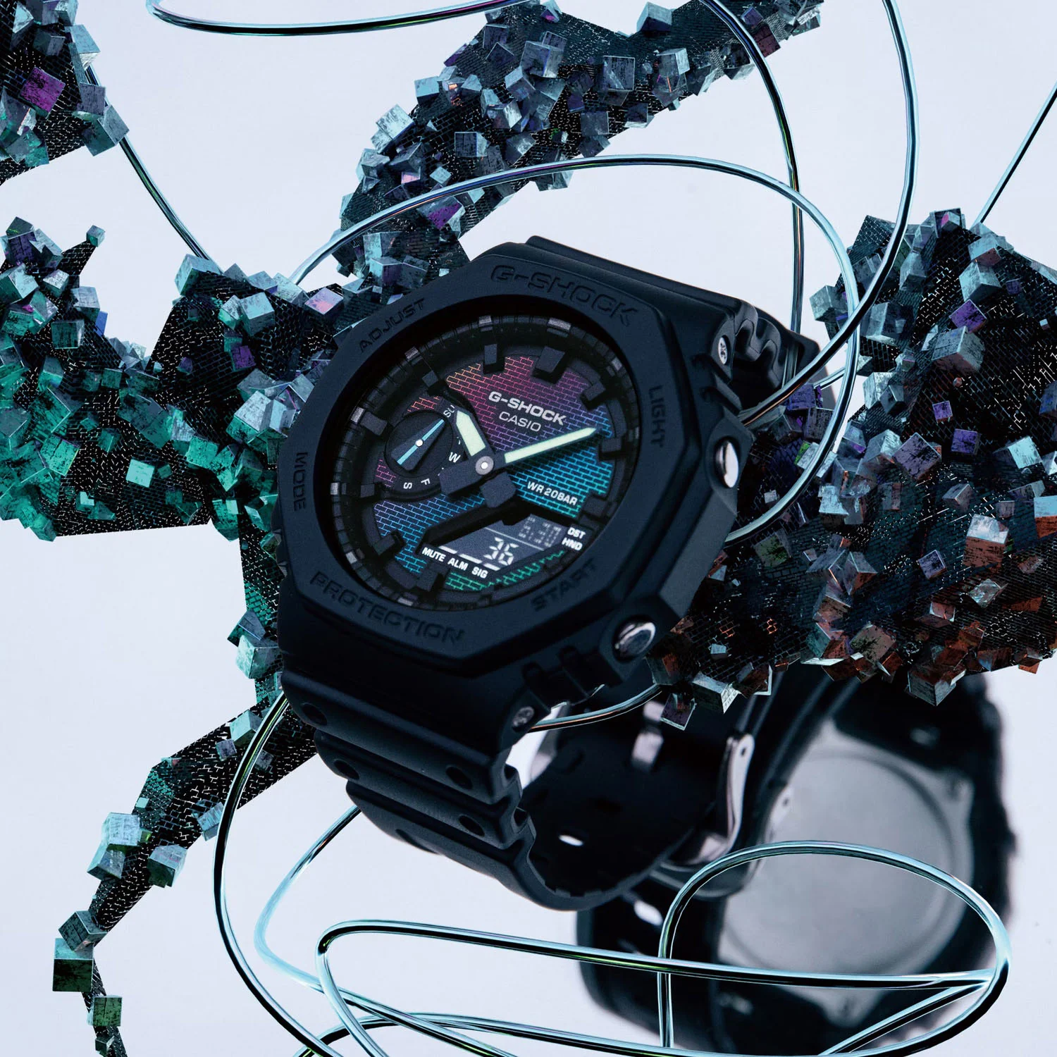 G-Shock Men Quartz Multi-Colour Dial Analog-Digital Resin Watch G1596 - Image 5