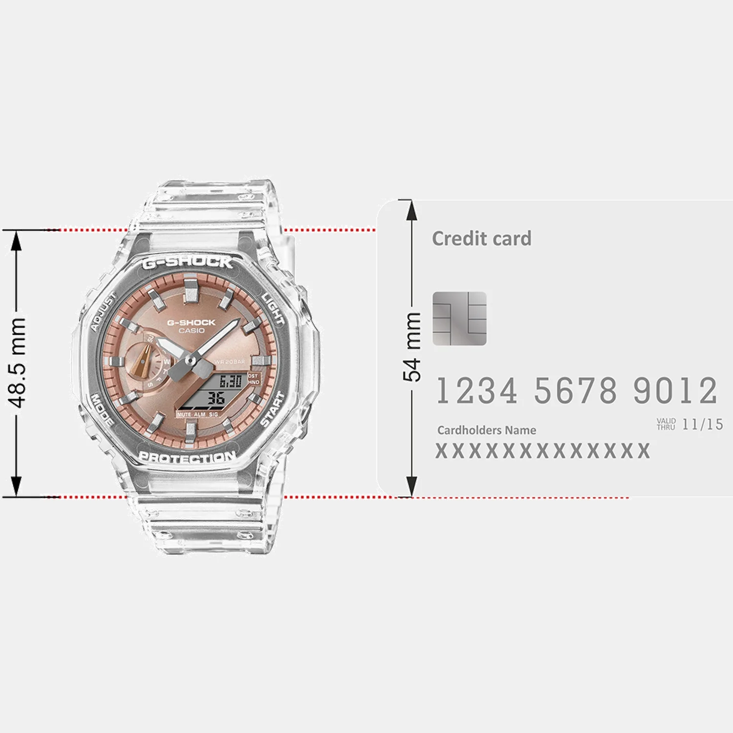 G-Shock Men Quartz Rose Gold Dial Analog Resin Watch G1689 - Image 8