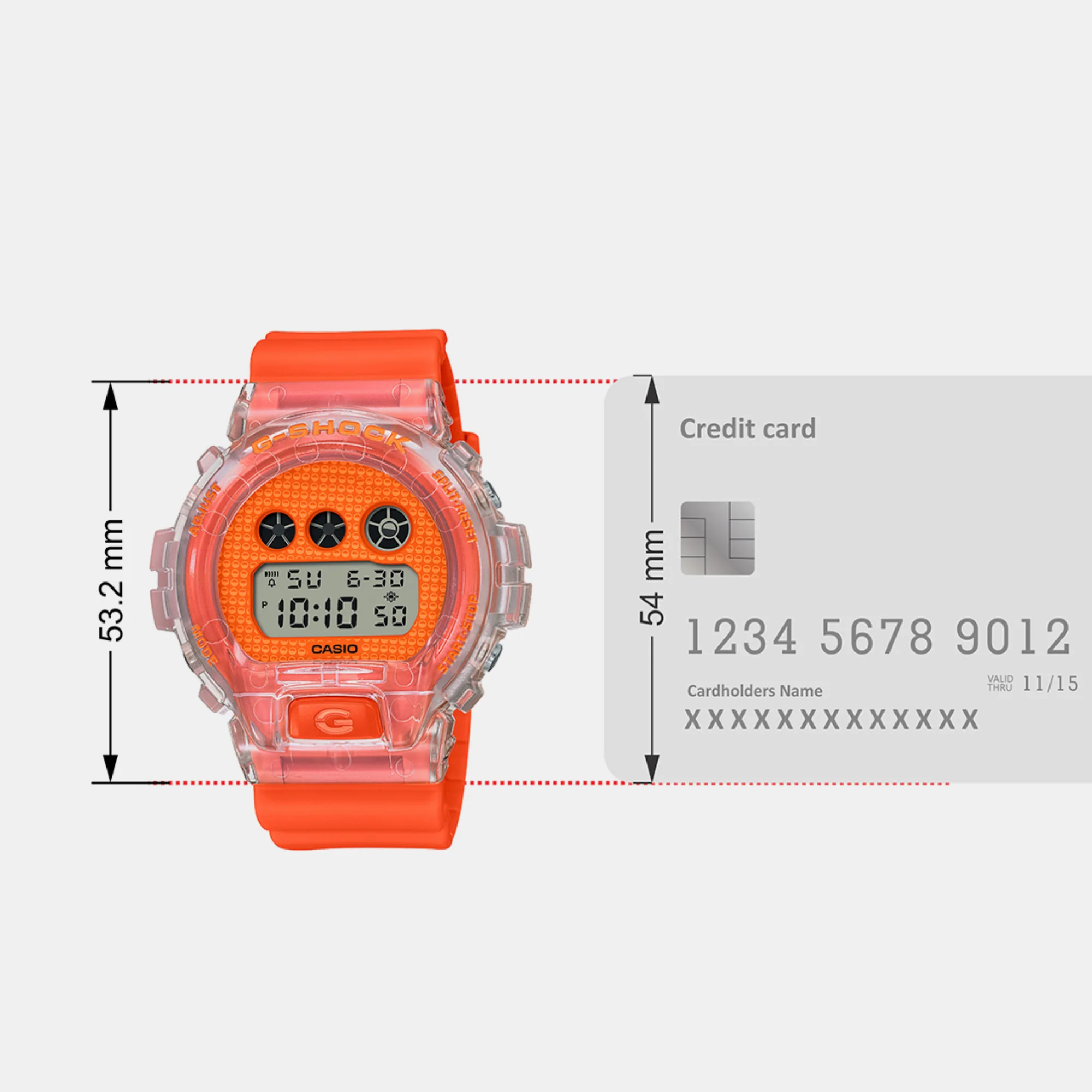 G-Shock Men Quartz Orange Dial Digital Resin Watch G1362 - Image 7