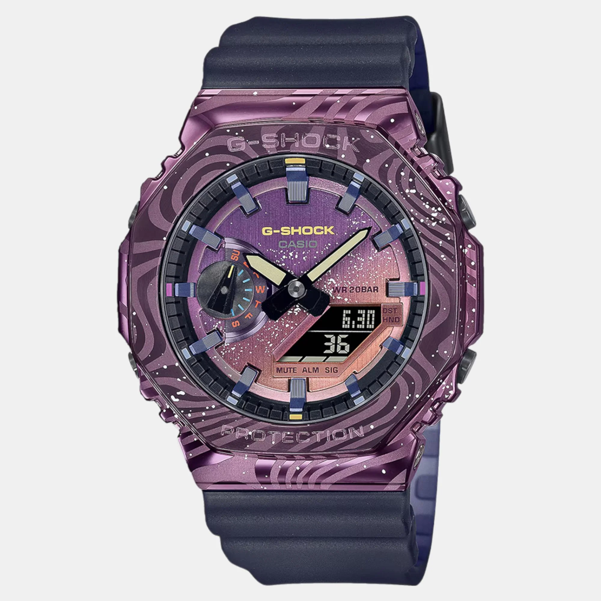 G-Shock Men Quartz Purple Dial Analog-Digital Resin Watch G1503 - Image 2