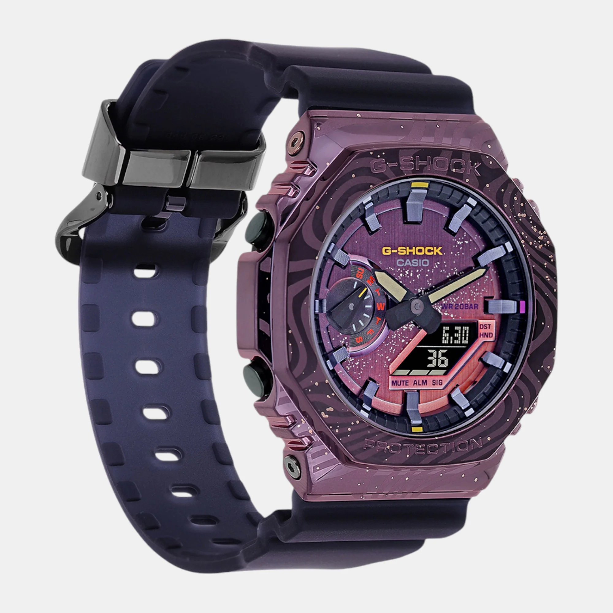 G-Shock Men Quartz Purple Dial Analog-Digital Resin Watch G1503 - Image 4