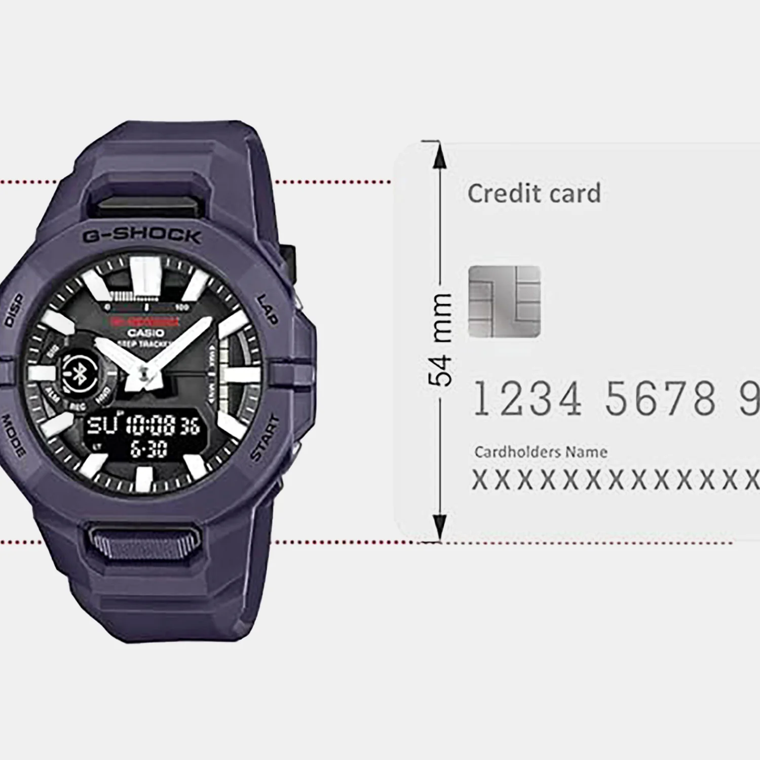 G-Shock Men Quartz Purple Dial Analog-Digital Resin Watch G1710 GBA-950-2ADR - Image 4