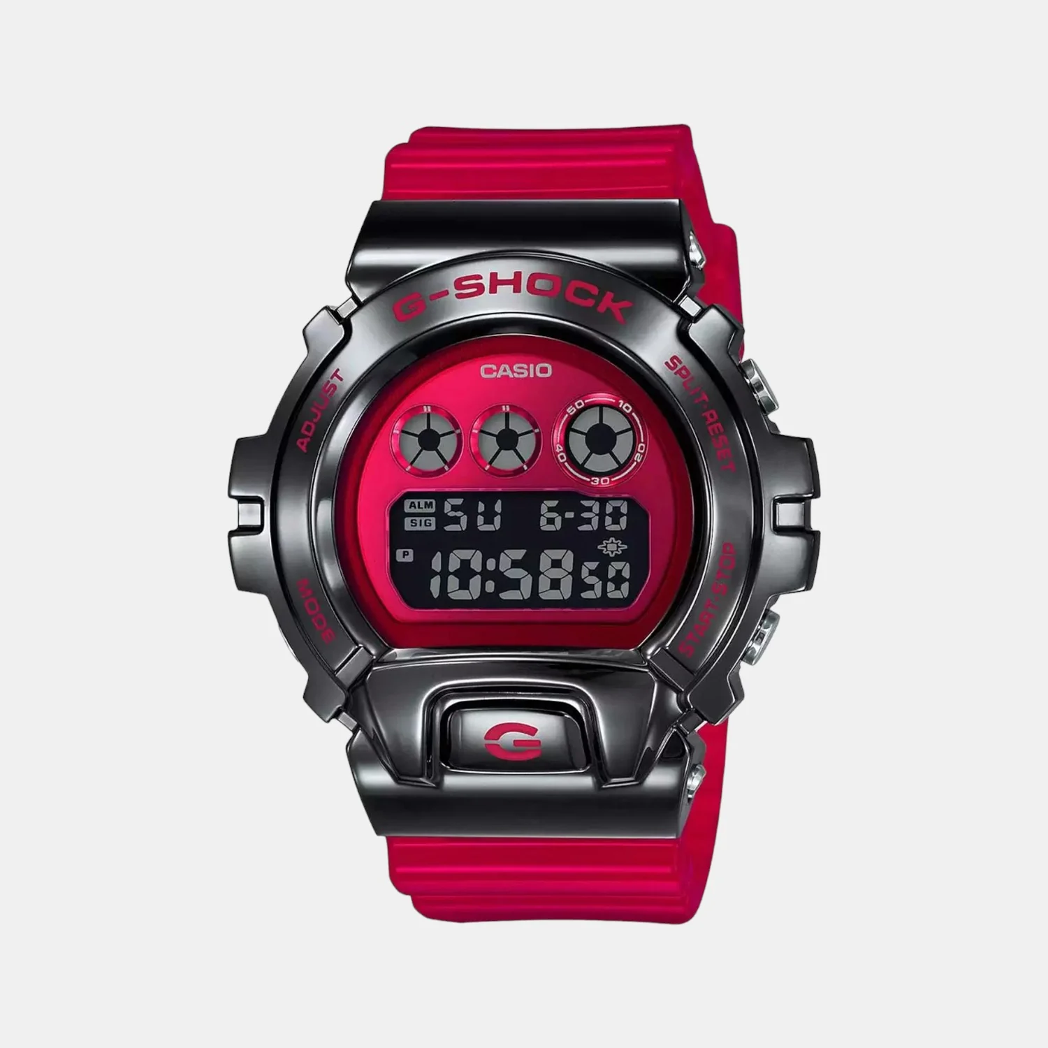 G-Shock Men Quartz Red Dial Digital Resin Watch G1026