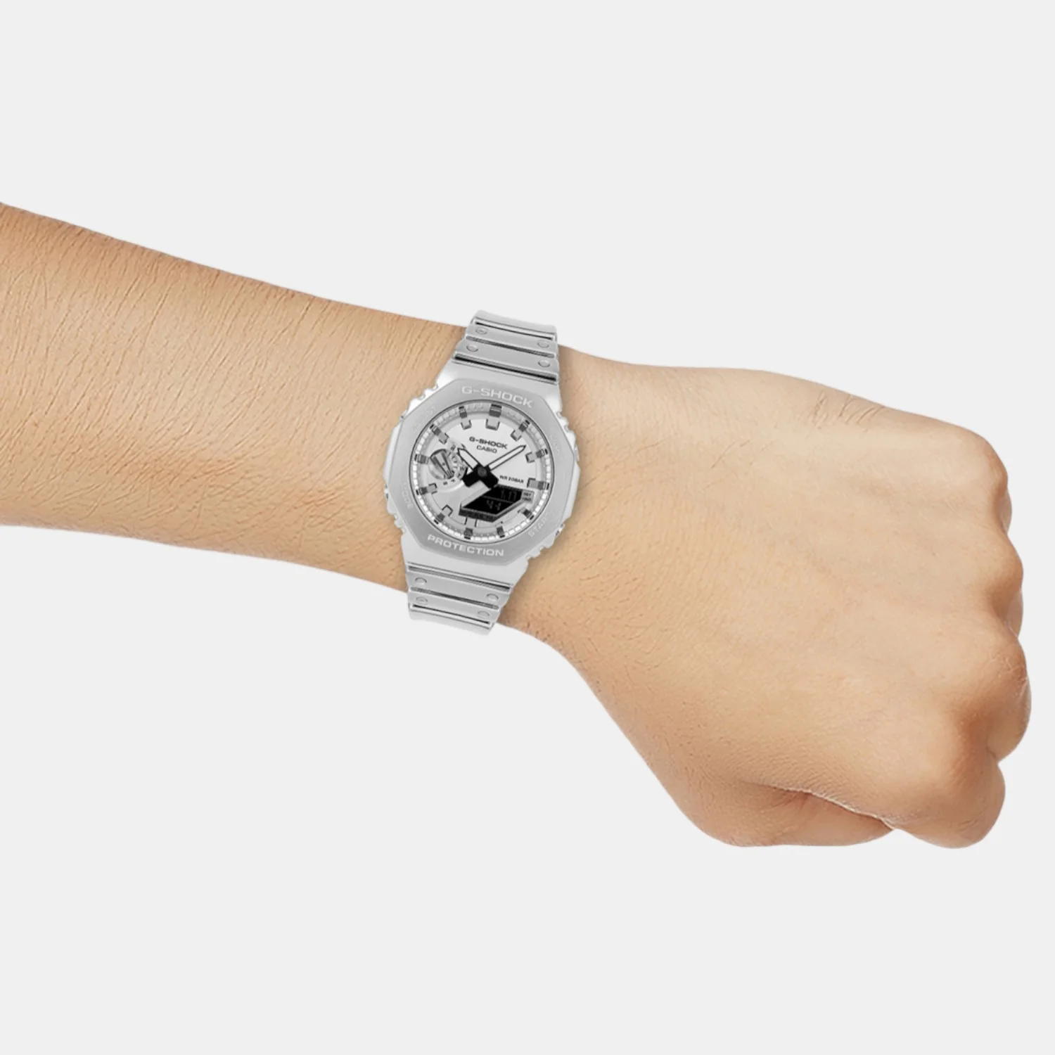 G-Shock Men Quartz Silver Dial Analog Resin Watch G1668 - Image 3