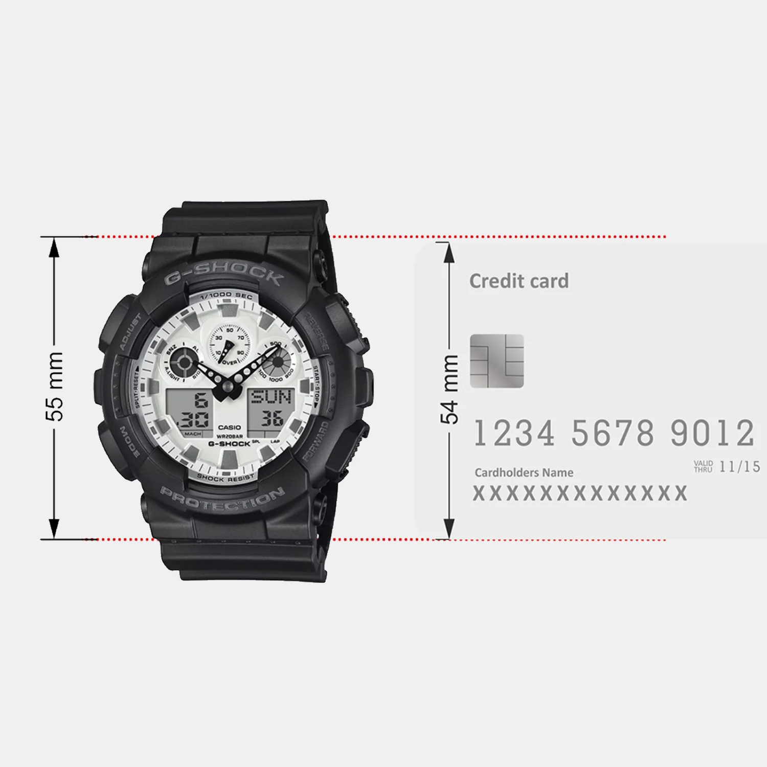 G-Shock Men Quartz White Dial Analog-Digital Resin Watch G1635 - Image 7