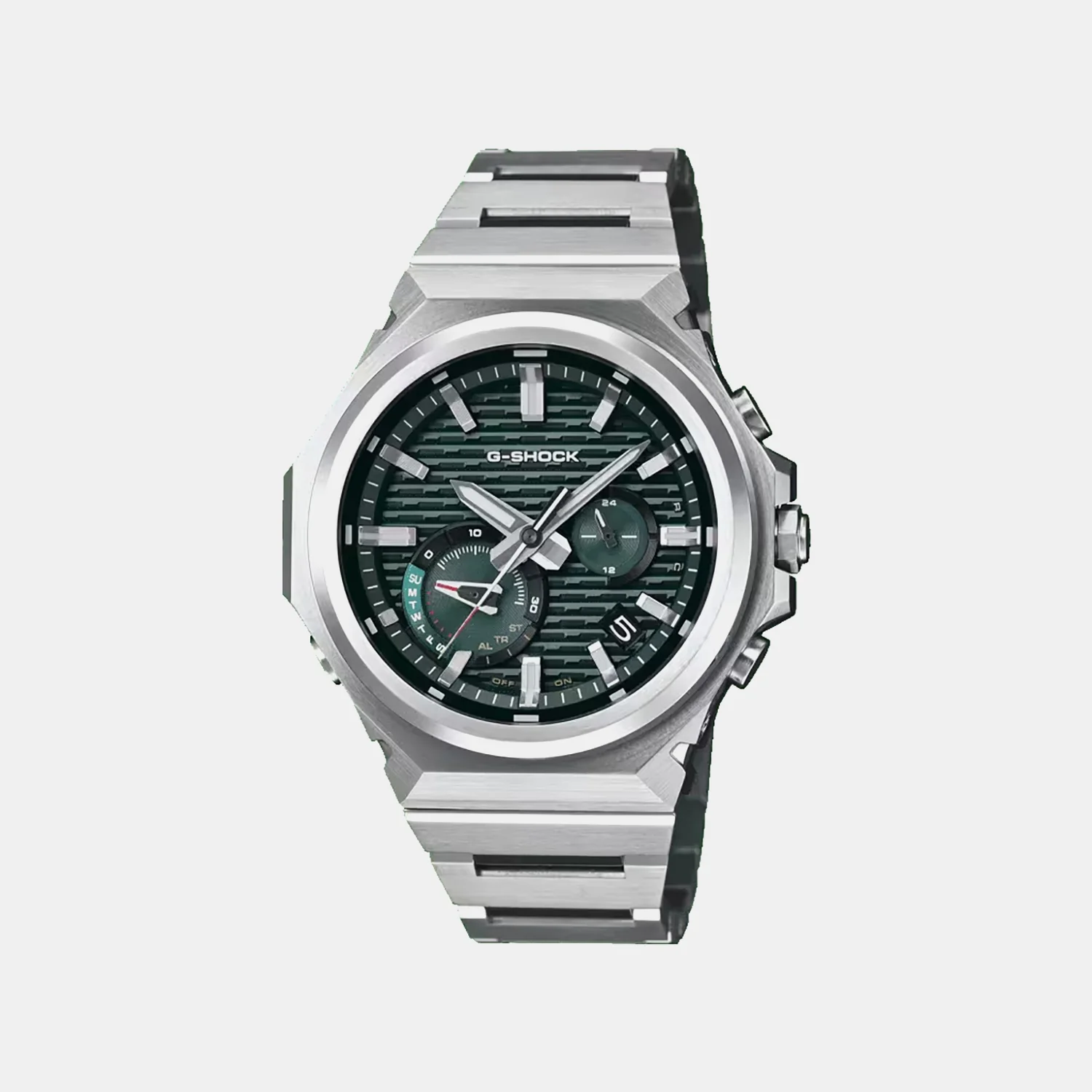G-Shock Men Solar Green Dial Chronograph Stainless Steel Watch GST-B1000D-3A G1772