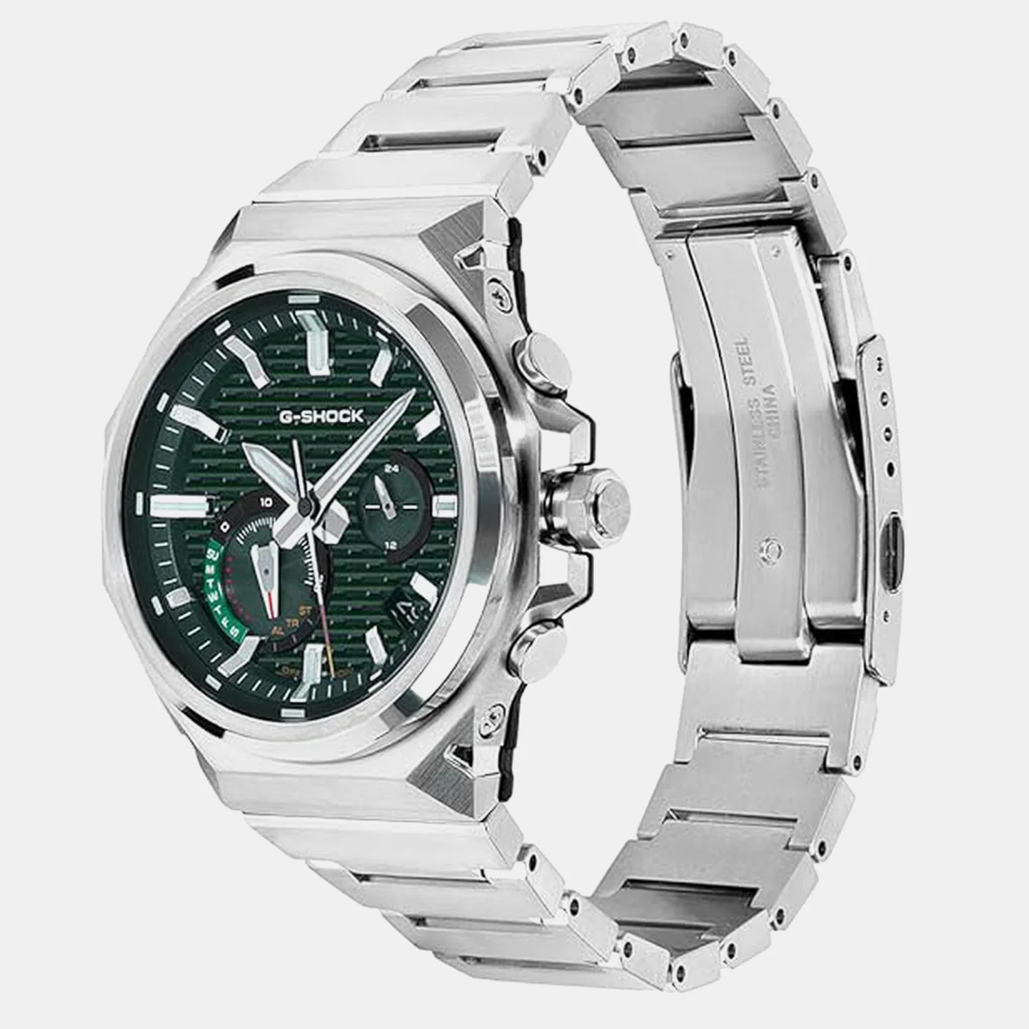 G-Shock Men Solar Green Dial Chronograph Stainless Steel Watch GST-B1000D-3A G1772 - Image 3