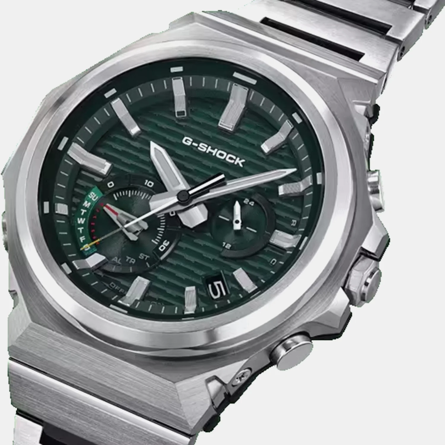 G-Shock Men Solar Green Dial Chronograph Stainless Steel Watch GST-B1000D-3A G1772 - Image 6