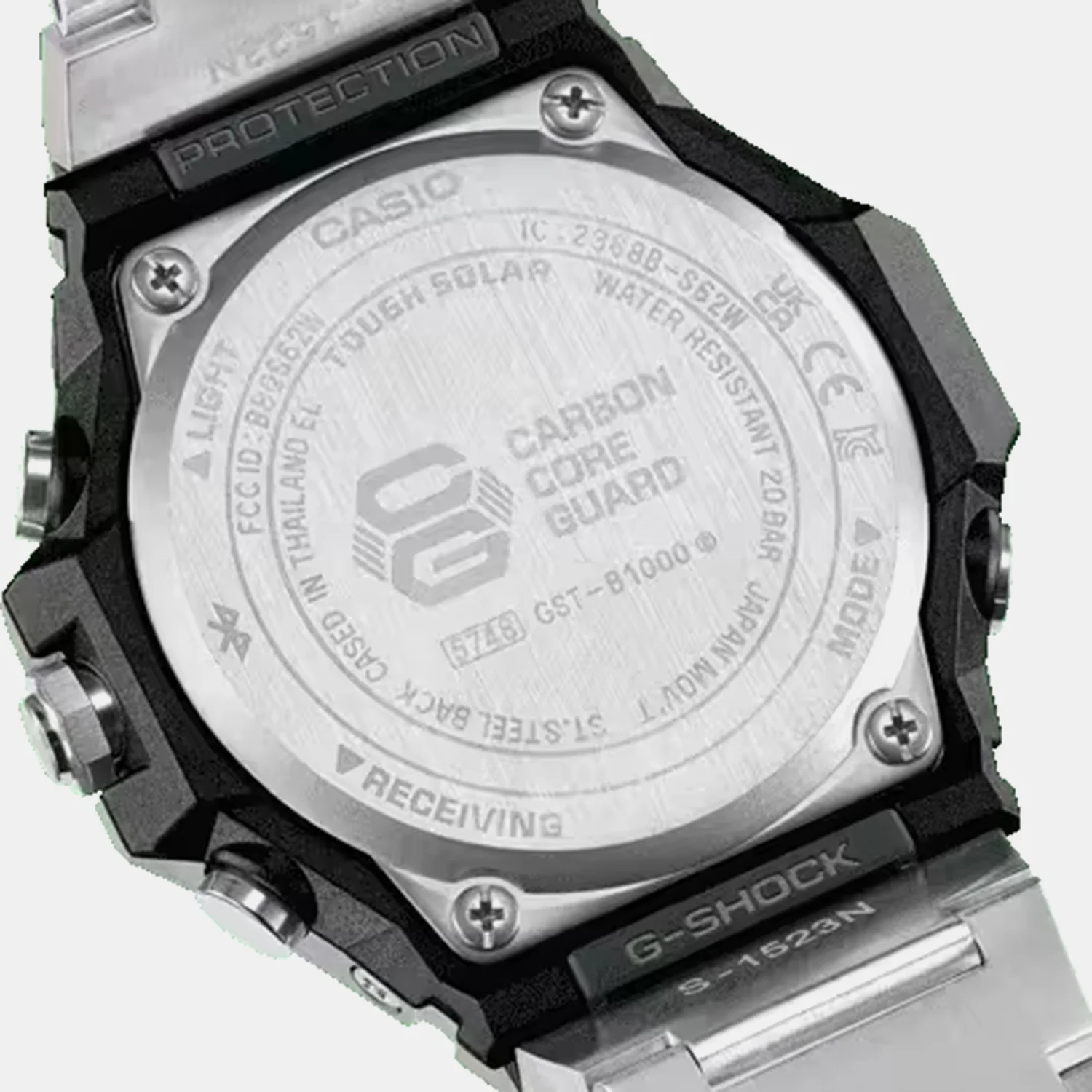 G-Shock Men Solar Green Dial Chronograph Stainless Steel Watch GST-B1000D-3A G1772 - Image 7