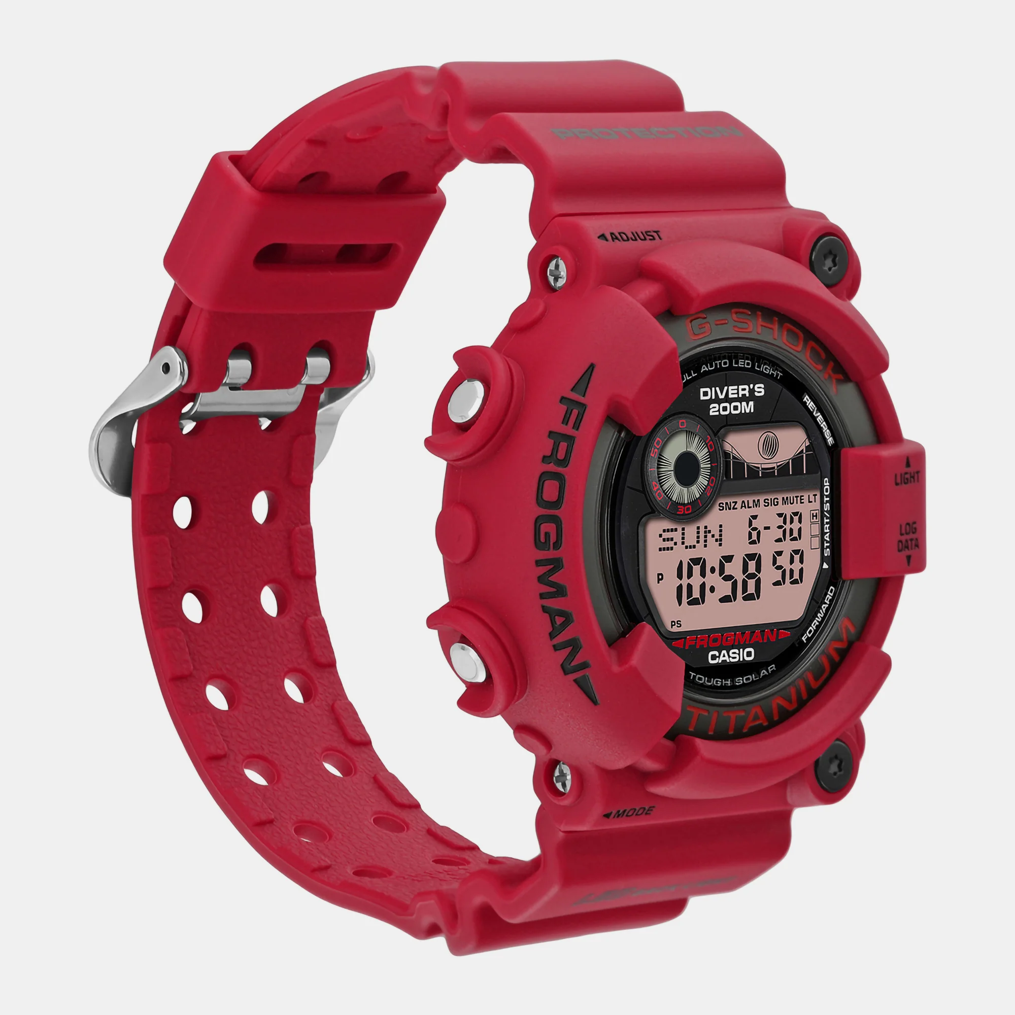 G-Shock Men Solar Red Dial Digital Resin Watch G1394 - Image 3