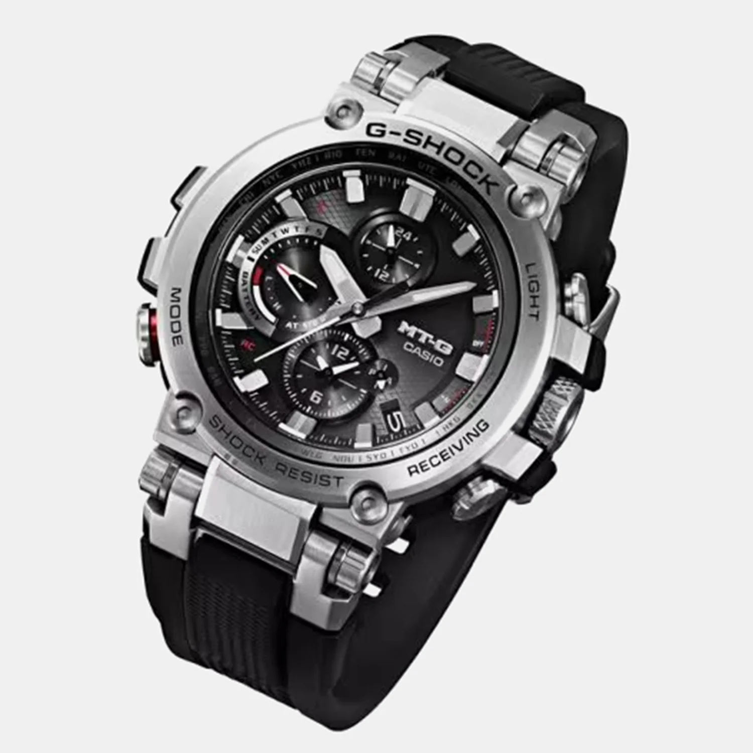 G-Shock MT-G Men Solar Black Dial Chronograph Resin Watch G866 - Image 4