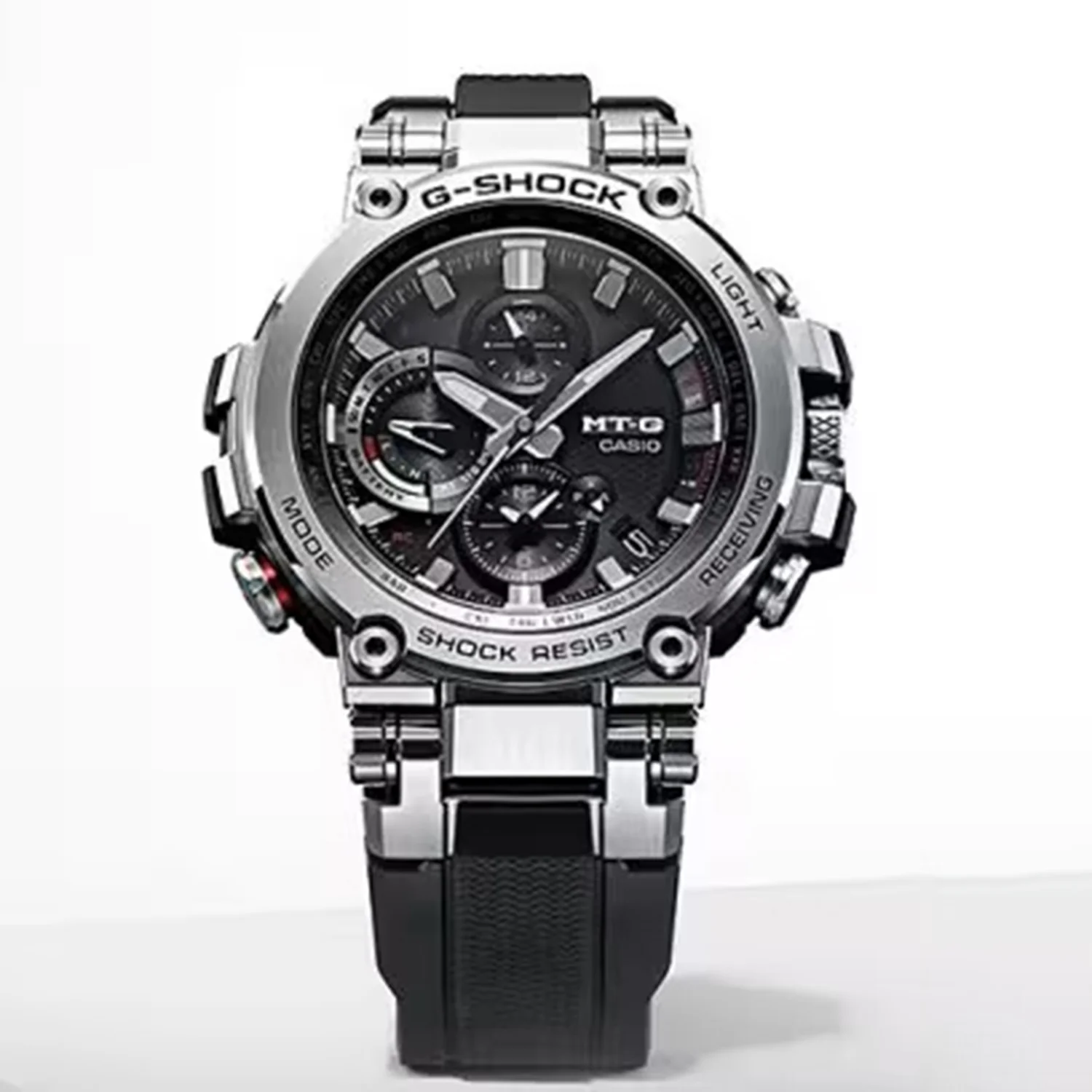 G-Shock MT-G Men Solar Black Dial Chronograph Resin Watch G866 - Image 5