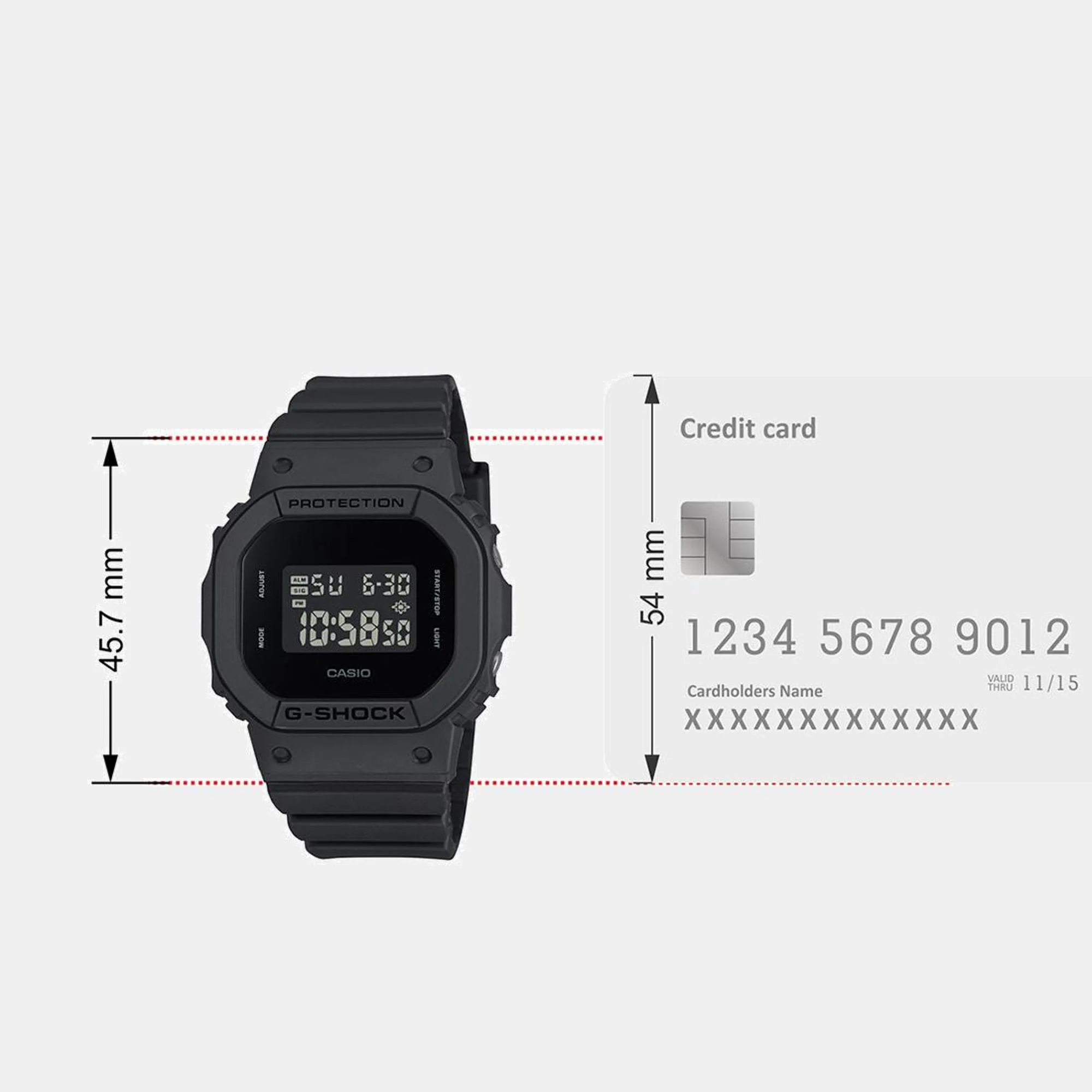 G-Shock Women Quartz Black Dial Digital Resin Watch G1616 - Image 10