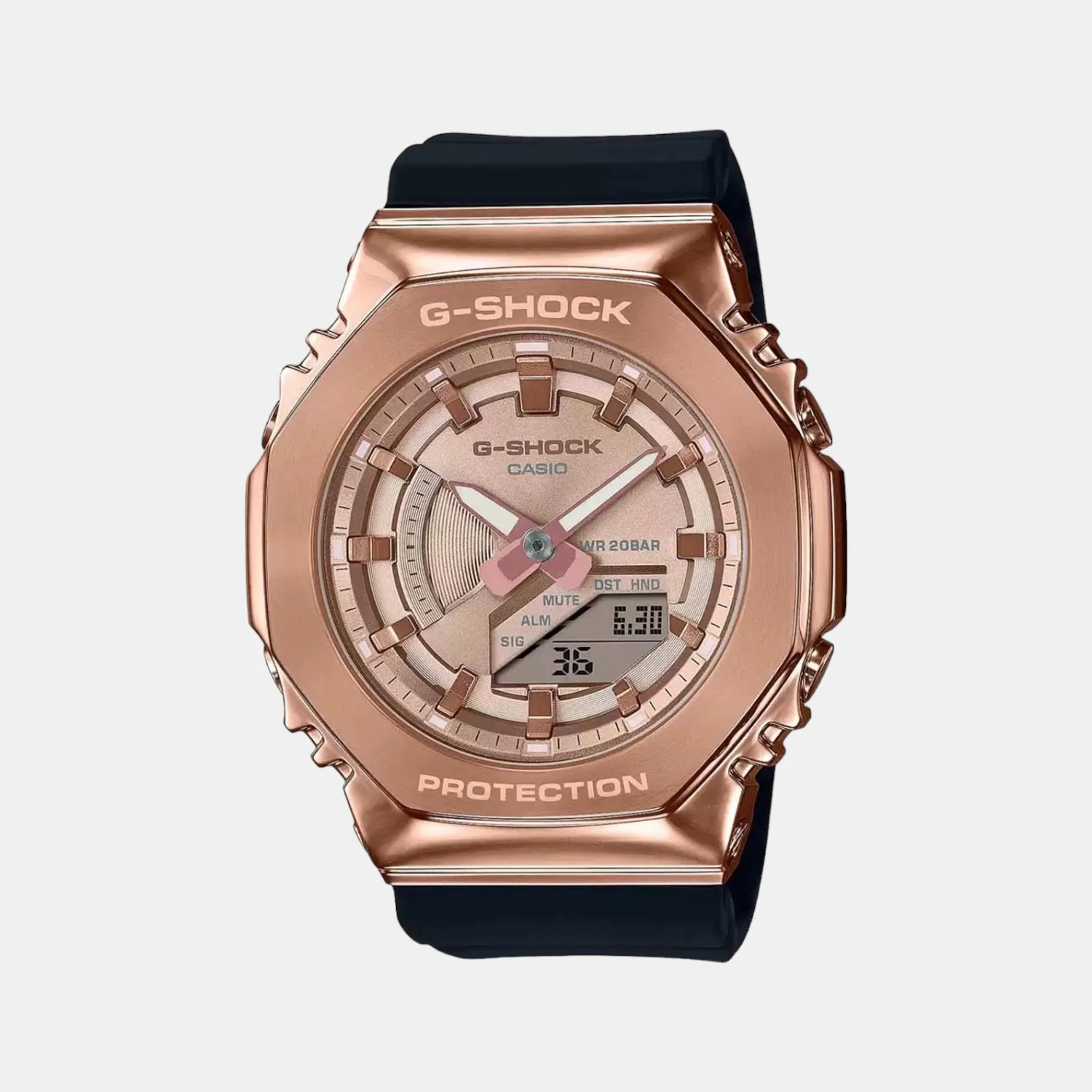 G-Shock Women Quartz Rose Gold Dial Analog-Digital Resin Watch G1165