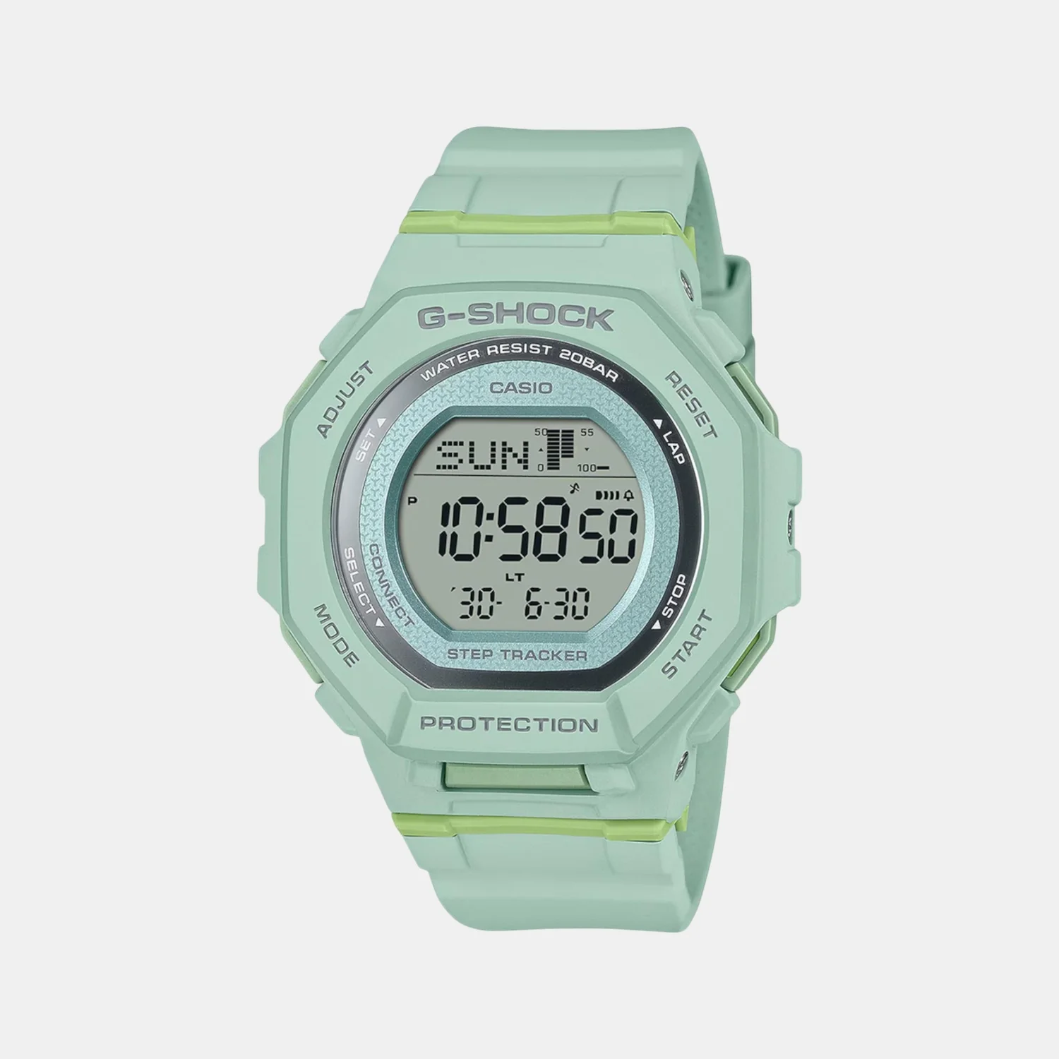 G-Shock Women Quartz Green Dial Digital Resin Watch G1618