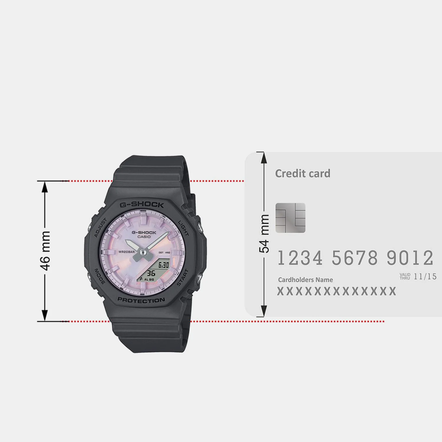 G-Shock Women Quartz Multi-Colour Dial Analog-Digital Resin Watch G1738 GMA-P2100PC-1ADR - Image 11