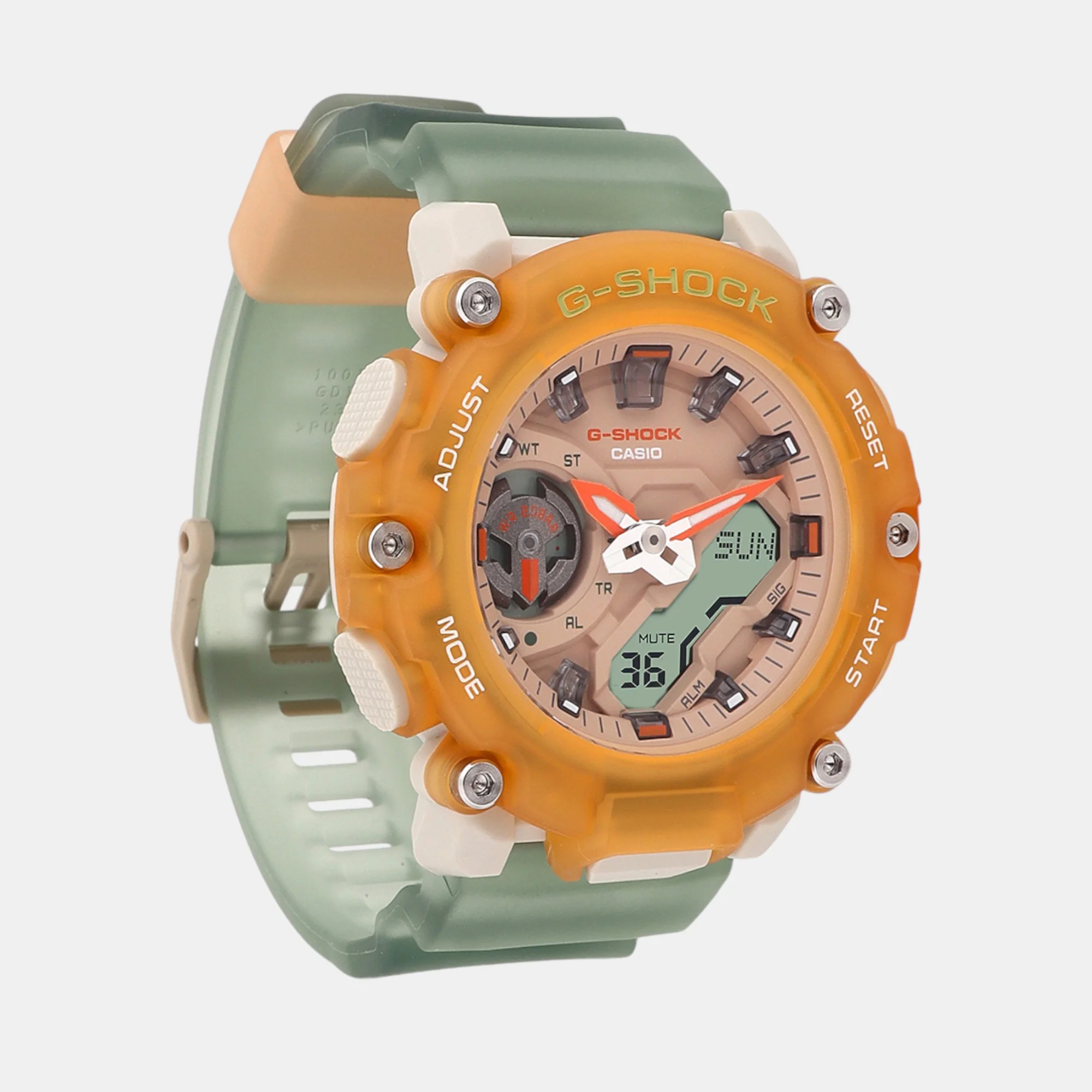 G-Shock Women Quartz Orange Dial Analog-Digital Resin Watch G1422 - Image 3