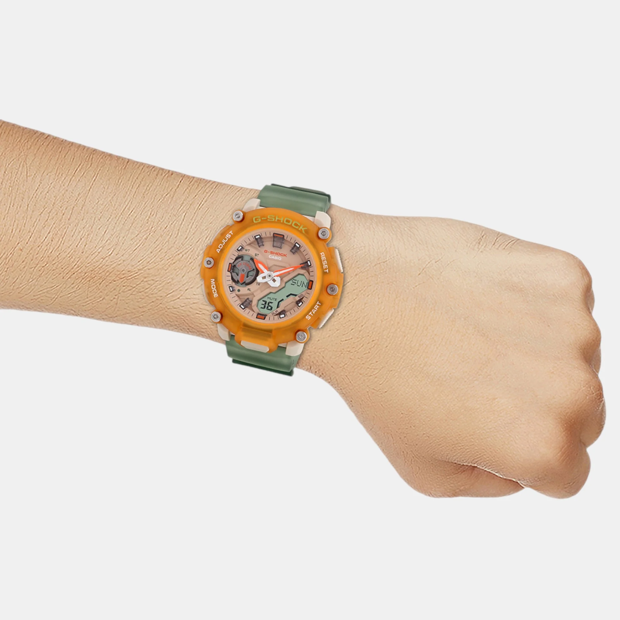 G-Shock Women Quartz Orange Dial Analog-Digital Resin Watch G1422 - Image 8