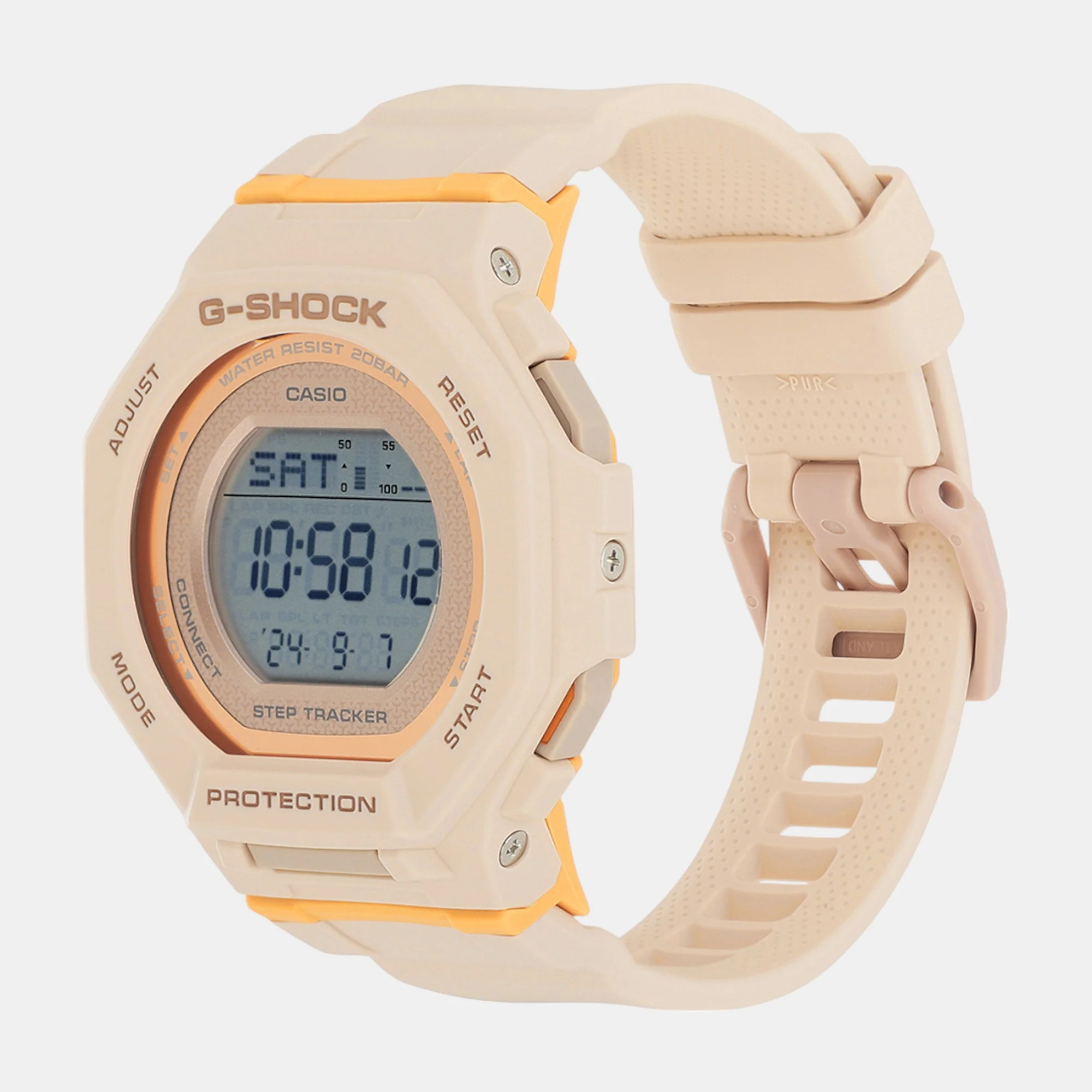 G-Shock Women Quartz Orange Dial Digital Resin Watch G1619 - Image 4