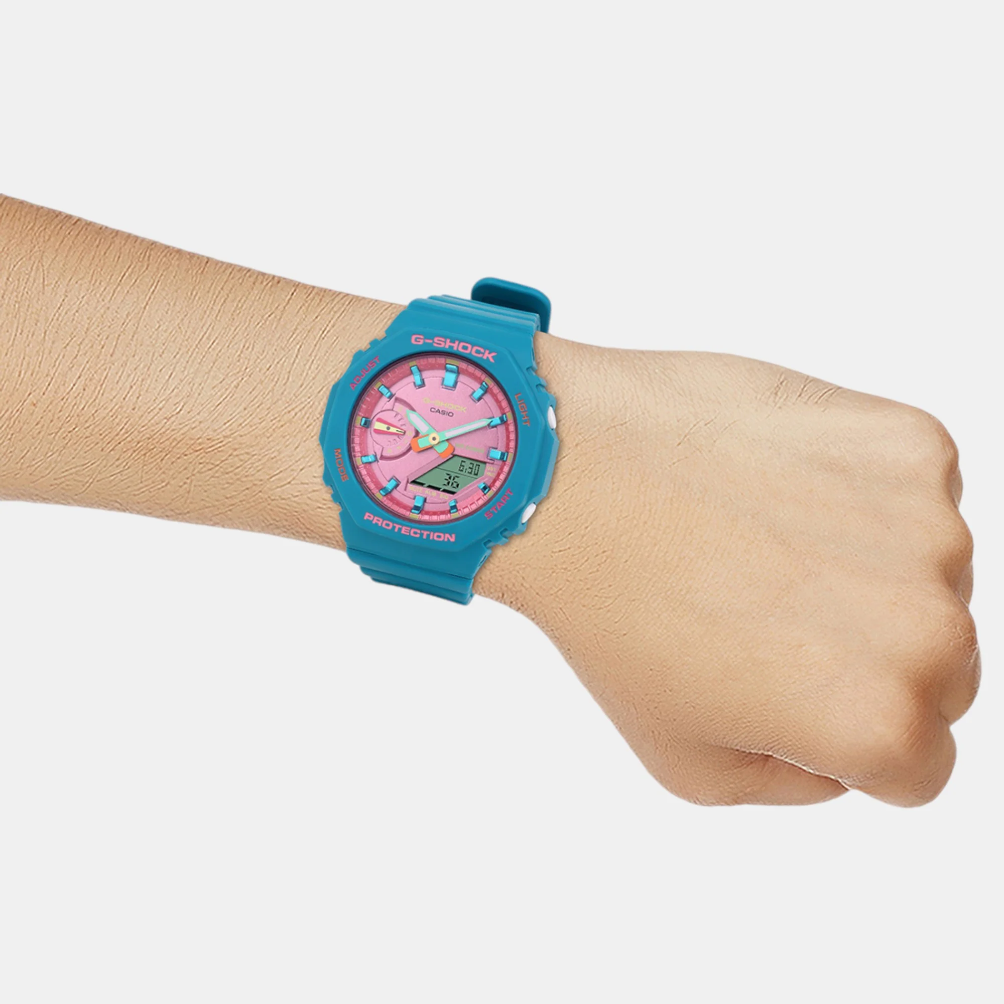 G-Shock Women Quartz Pink Dial Analog-Digital Resin Watch G1418 - Image 8