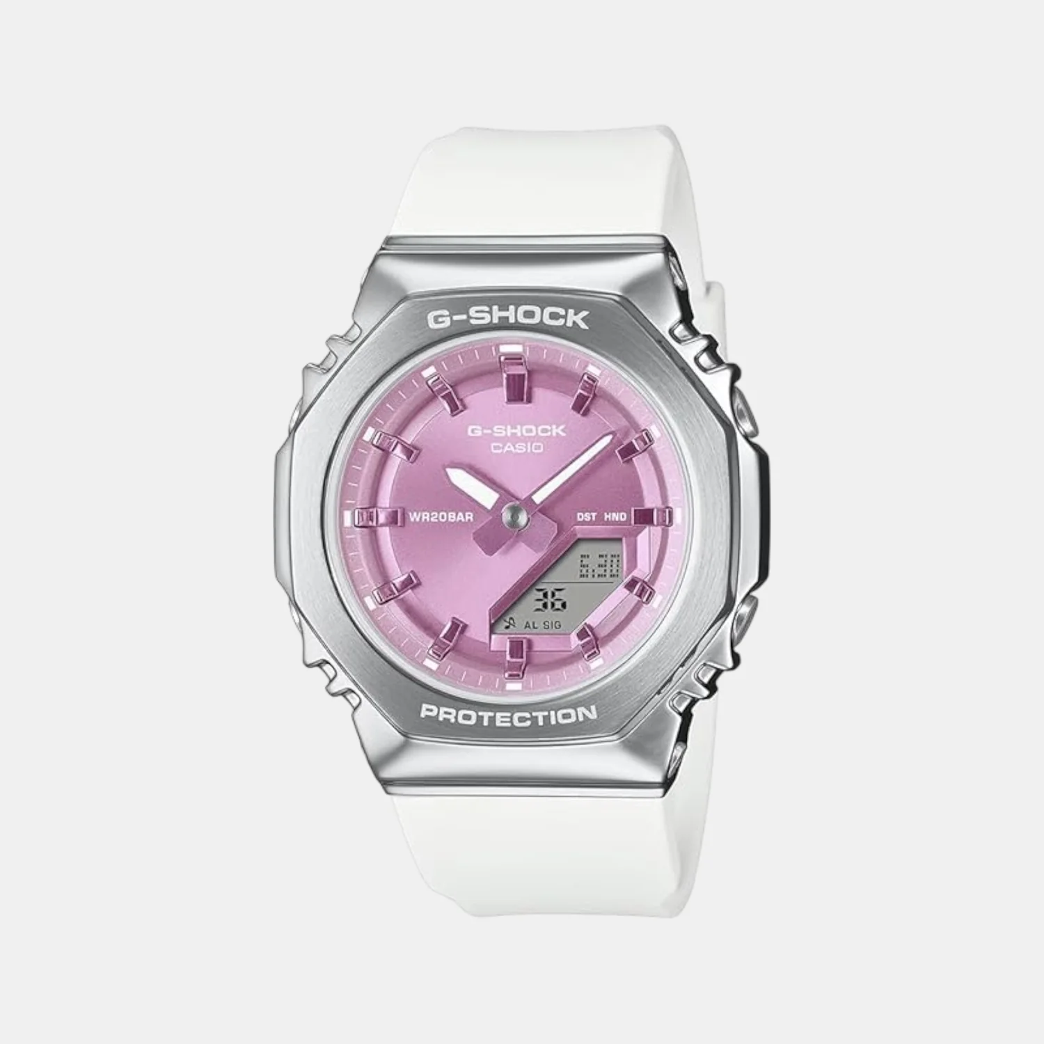 G-Shock Women Quartz Pink Dial Analog-Digital Resin Watch G1656