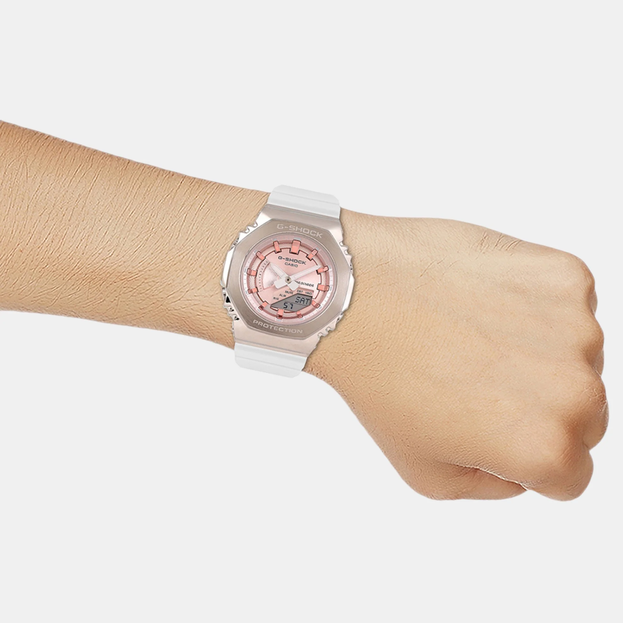 G-Shock Women Quartz Pink Dial Analog-Digital Resin Watch G1490 - Image 7