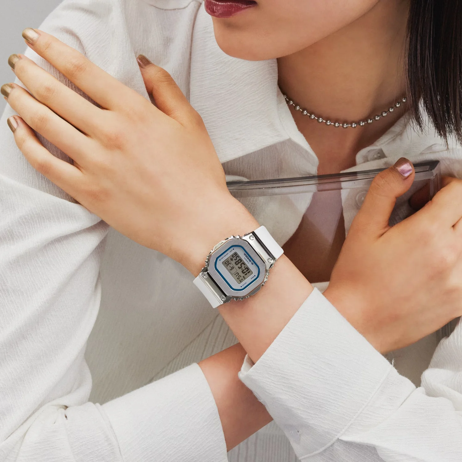 G-Shock Women Quartz Silver Dial Digital Resin Watch G1318 - Image 4