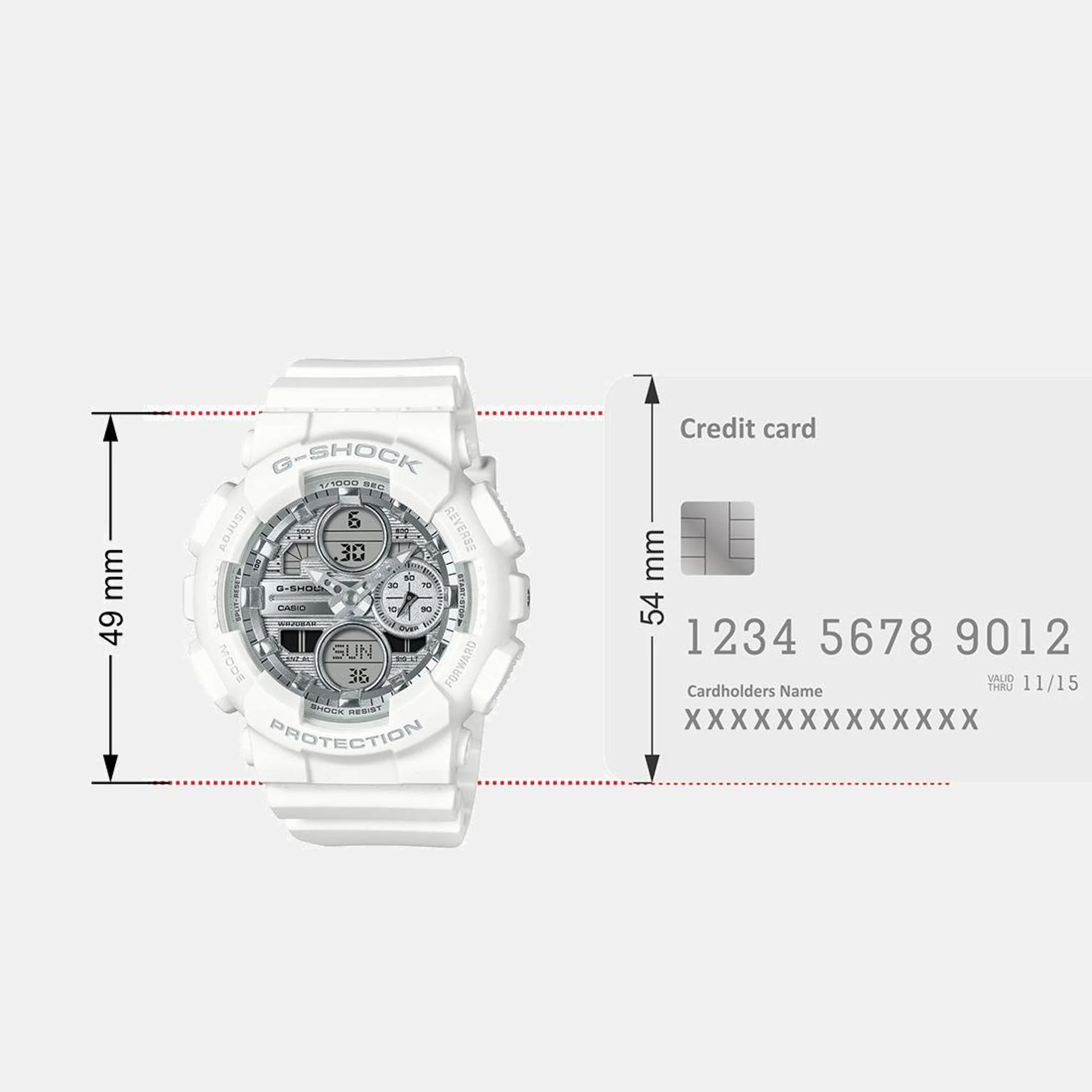 G-Shock Women Quartz White Dial Analog-Digital Resin Watch G1562 - Image 10