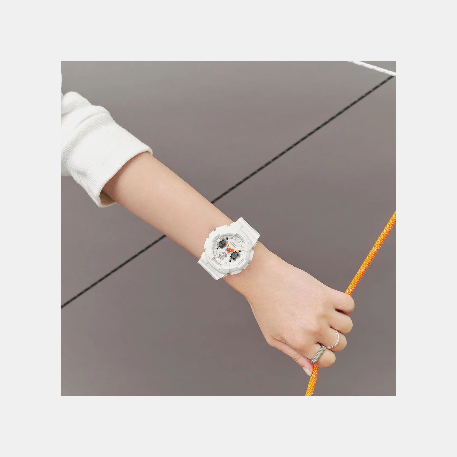 G-Shock Women Quartz White Dial Analog-Digital Resin Watch G1720 GMA-S120SA-7A1DR - Image 3