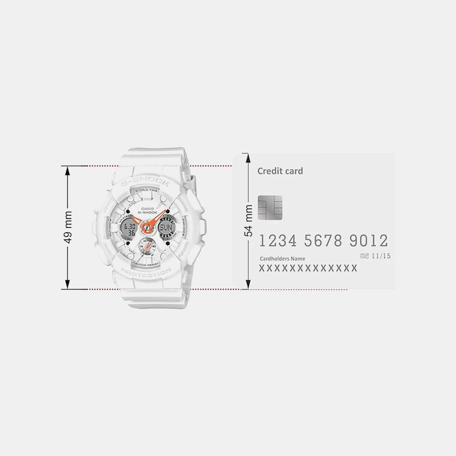 G-Shock Women Quartz White Dial Analog-Digital Resin Watch G1720 GMA-S120SA-7A1DR - Image 6