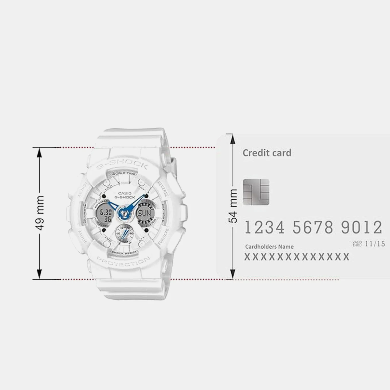 G-Shock Women Quartz White Dial Analog-Digital Resin Watch G1721 GMA-S120SA-7A2DR - Image 5