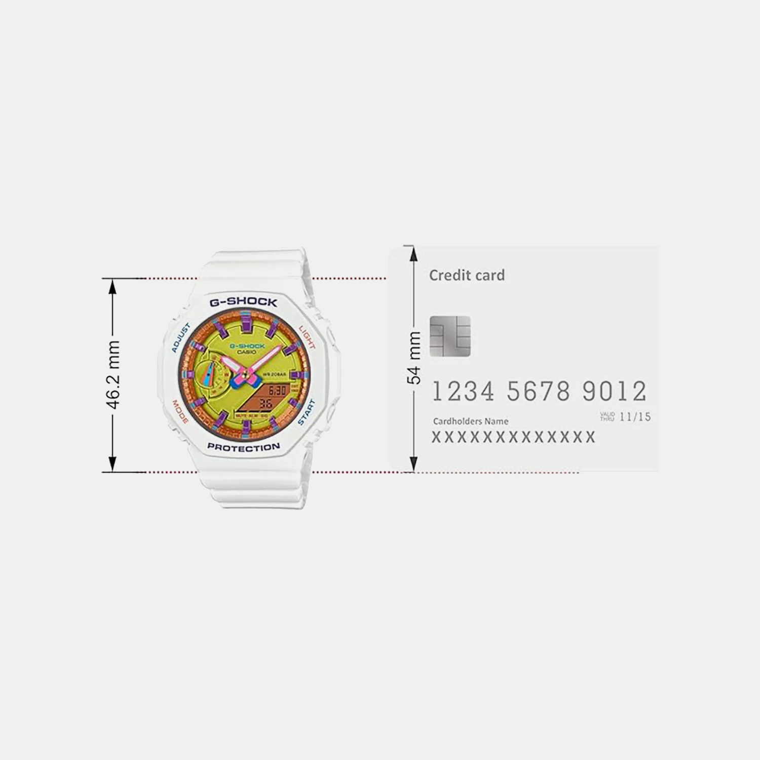 G-Shock Women Quartz Yellow Dial Analog-Digital Resin Watch G1420 - Image 6