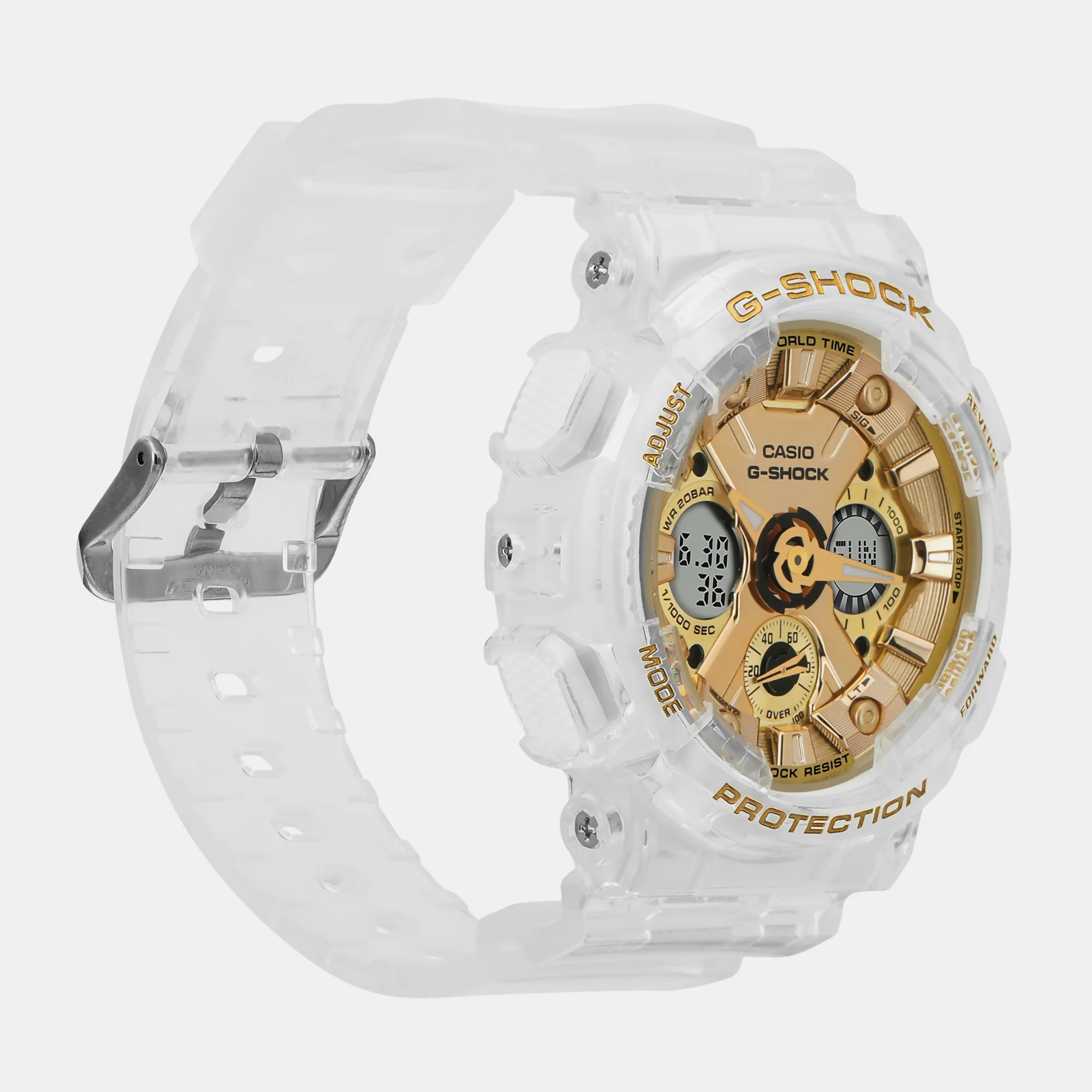 G-Shock Women Women Quartz Gold Dial Analog-Digital Resin Watch G1401 - Image 4