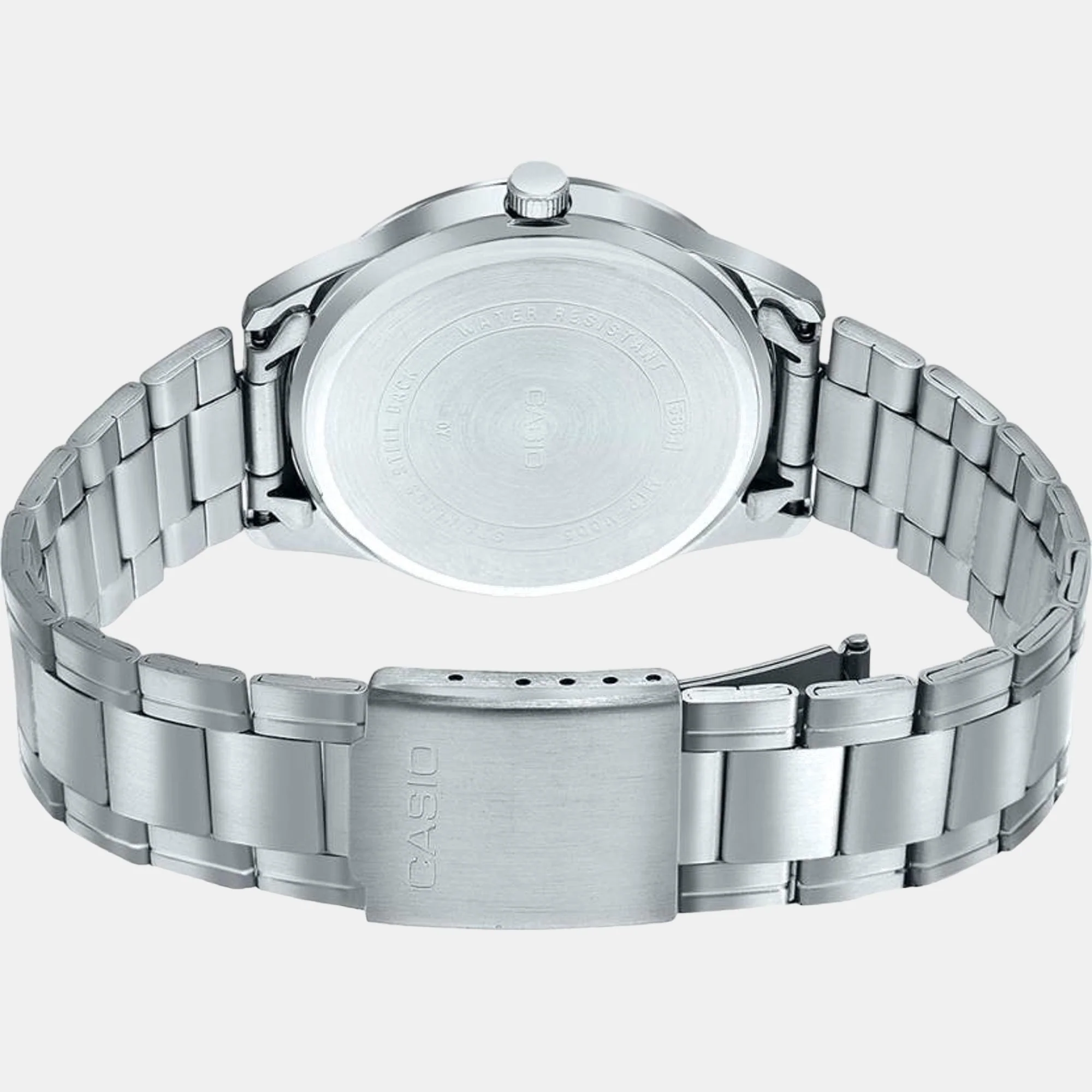 Men Quartz Black Dial Analog Stainless Steel Watch A2028 - Image 3