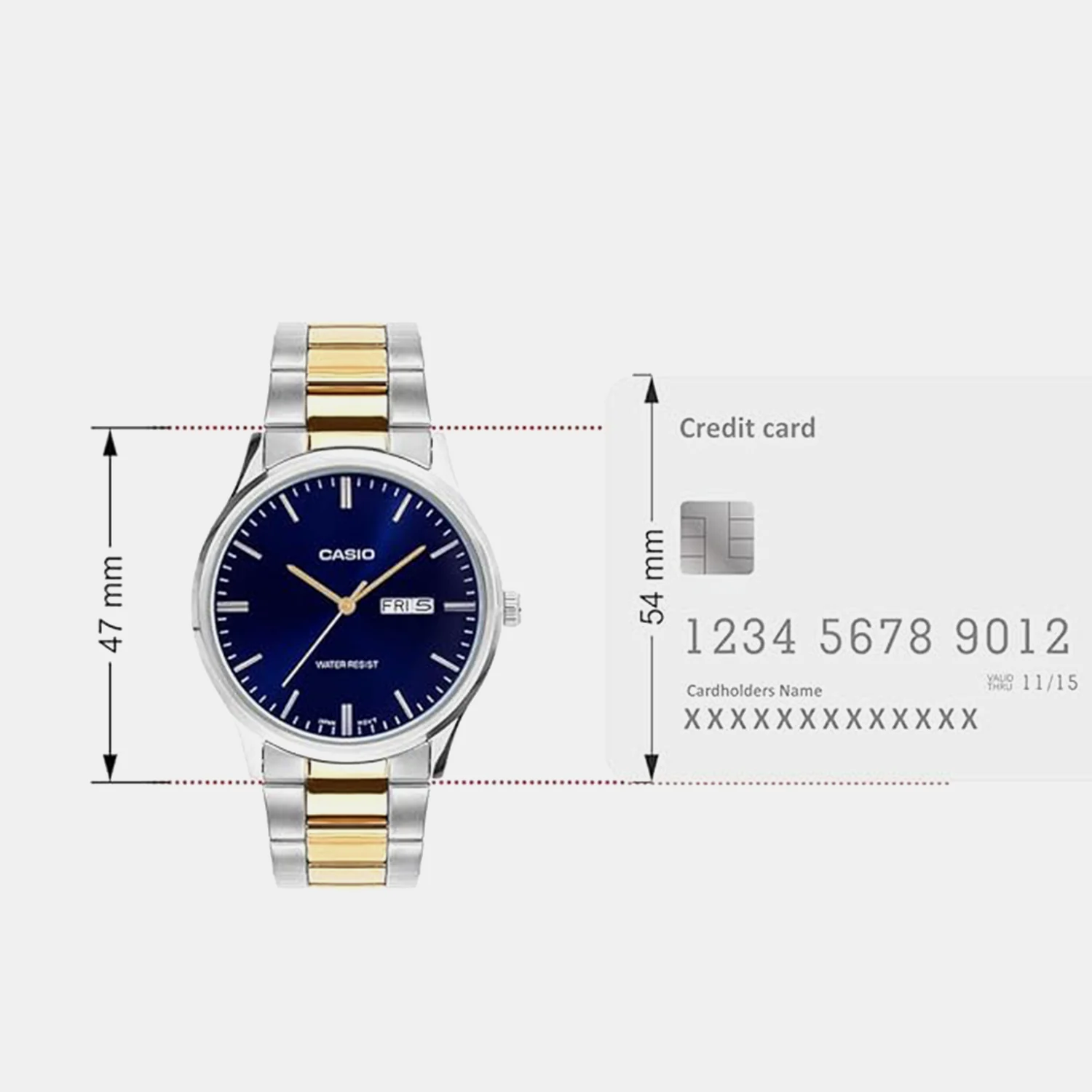 Men Quartz Blue Dial Analog Stainless Steel Watch A2517 - Image 5