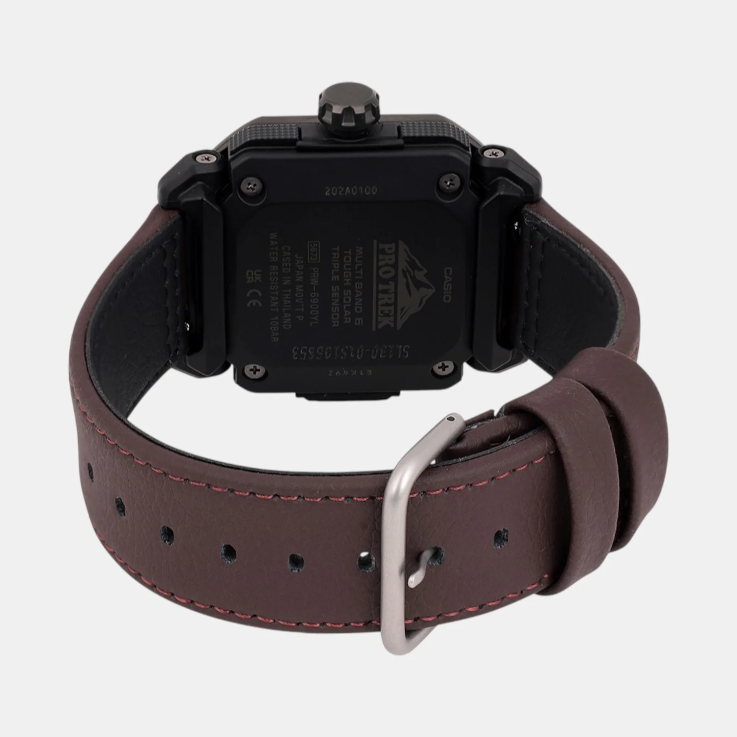 Protrek Men Quartz Black Dial Analog Leather Watch SL130 - Image 8