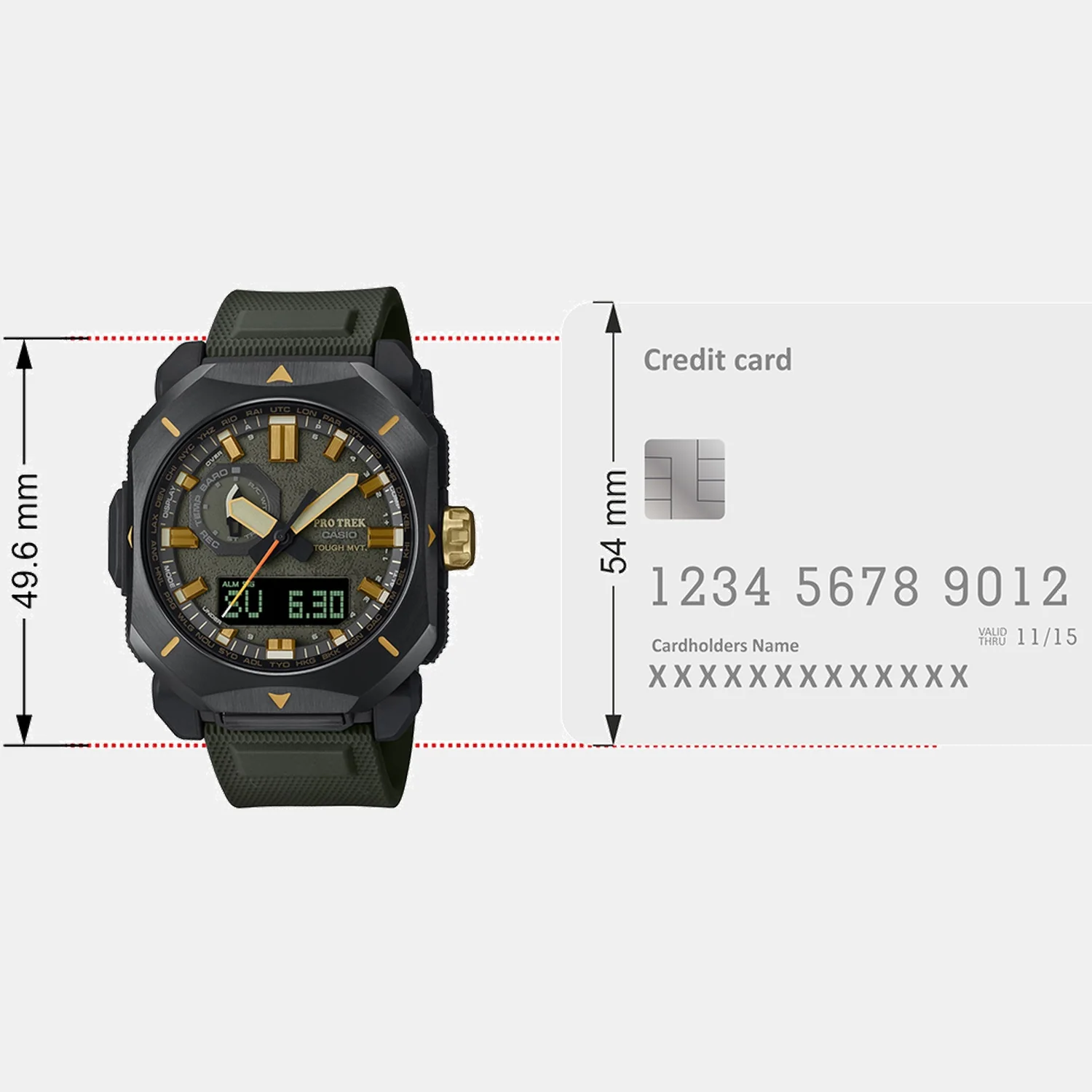 Protrek Men Quartz Green Dial Analog Resin Watch SL129 - Image 9
