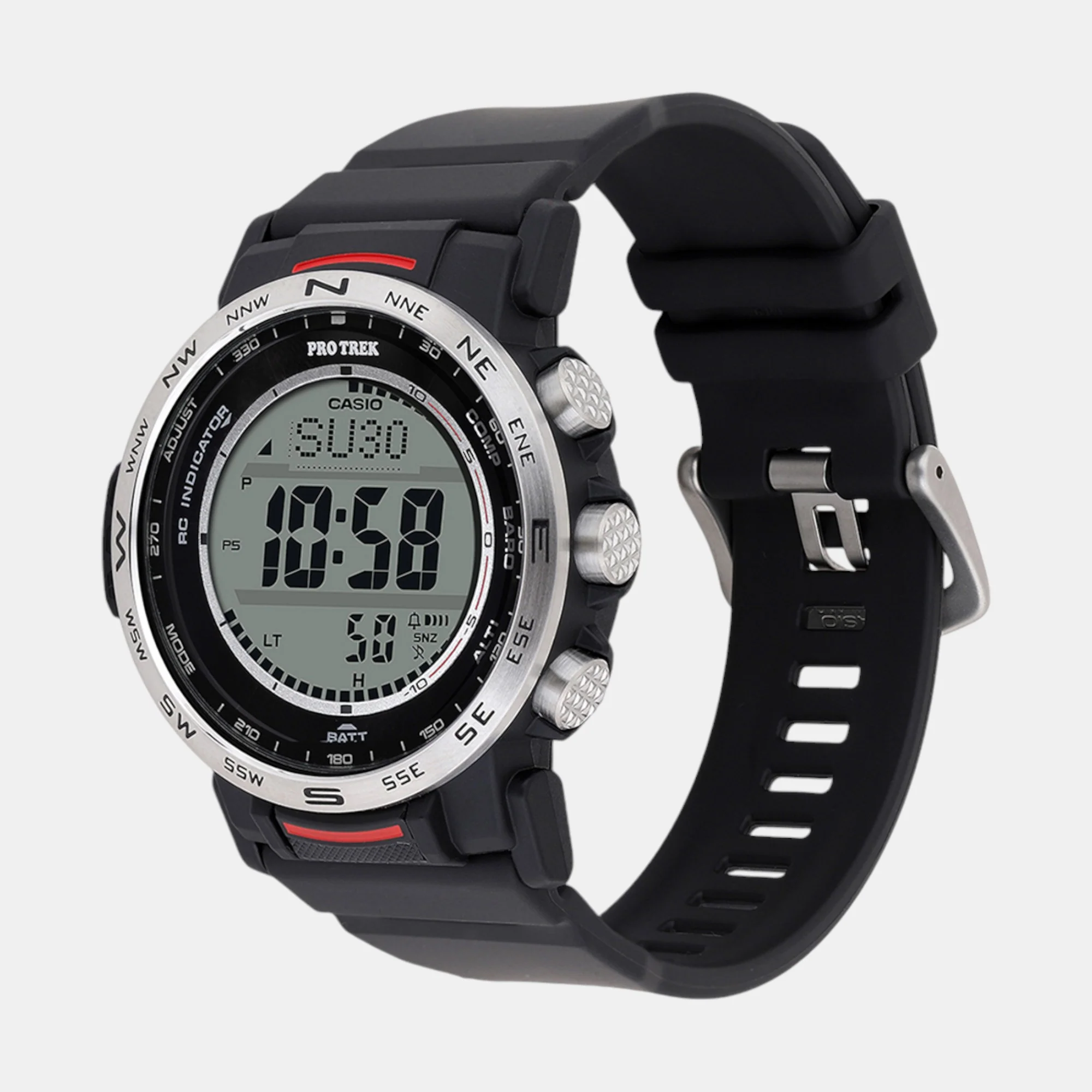 Protrek Men Quartz Silver Dial Digital Resin Watch SL112 - Image 2