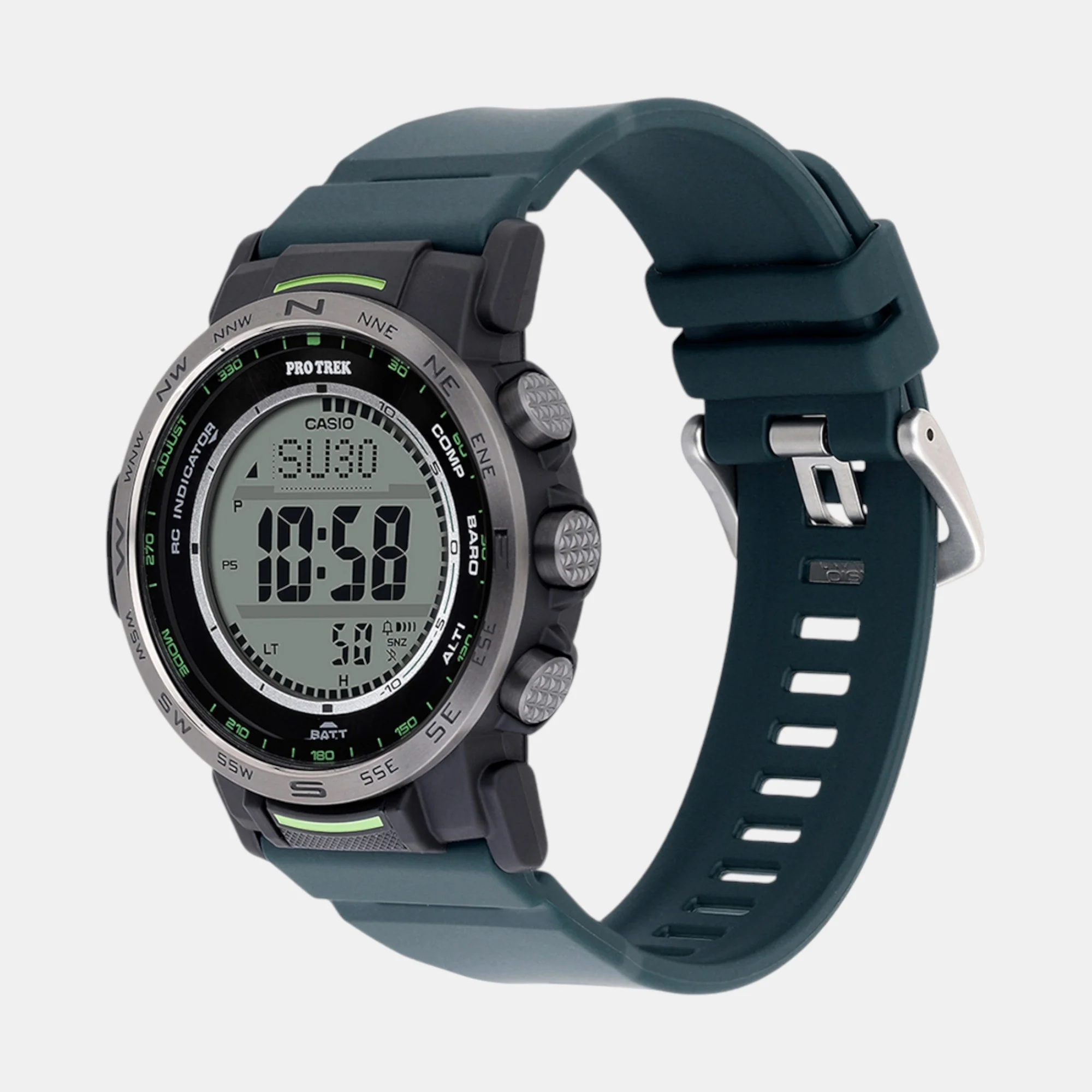 Protrek Men Quartz Silver Dial Digital Resin Watch SL114 - Image 2