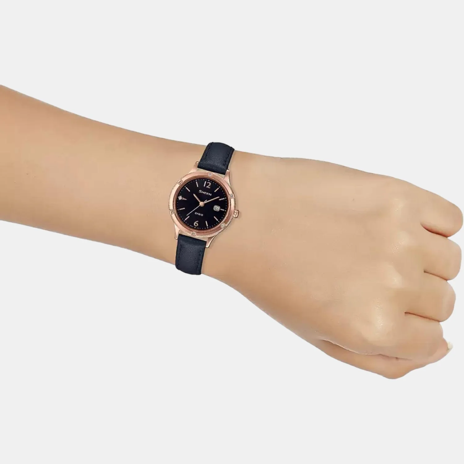 Sheen Women Quartz Black Dial Analog Leather Watch SH207 - Image 8