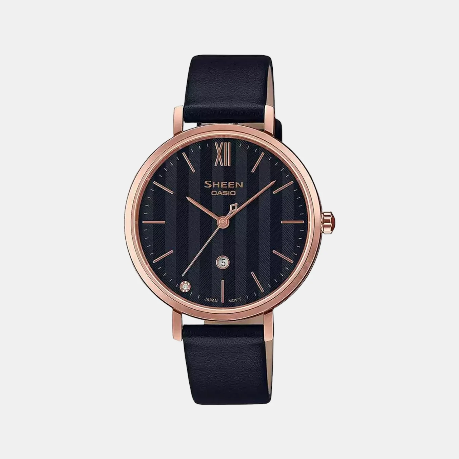 Sheen Women Quartz Black Dial Analog Leather Watch SX274 - Image 2