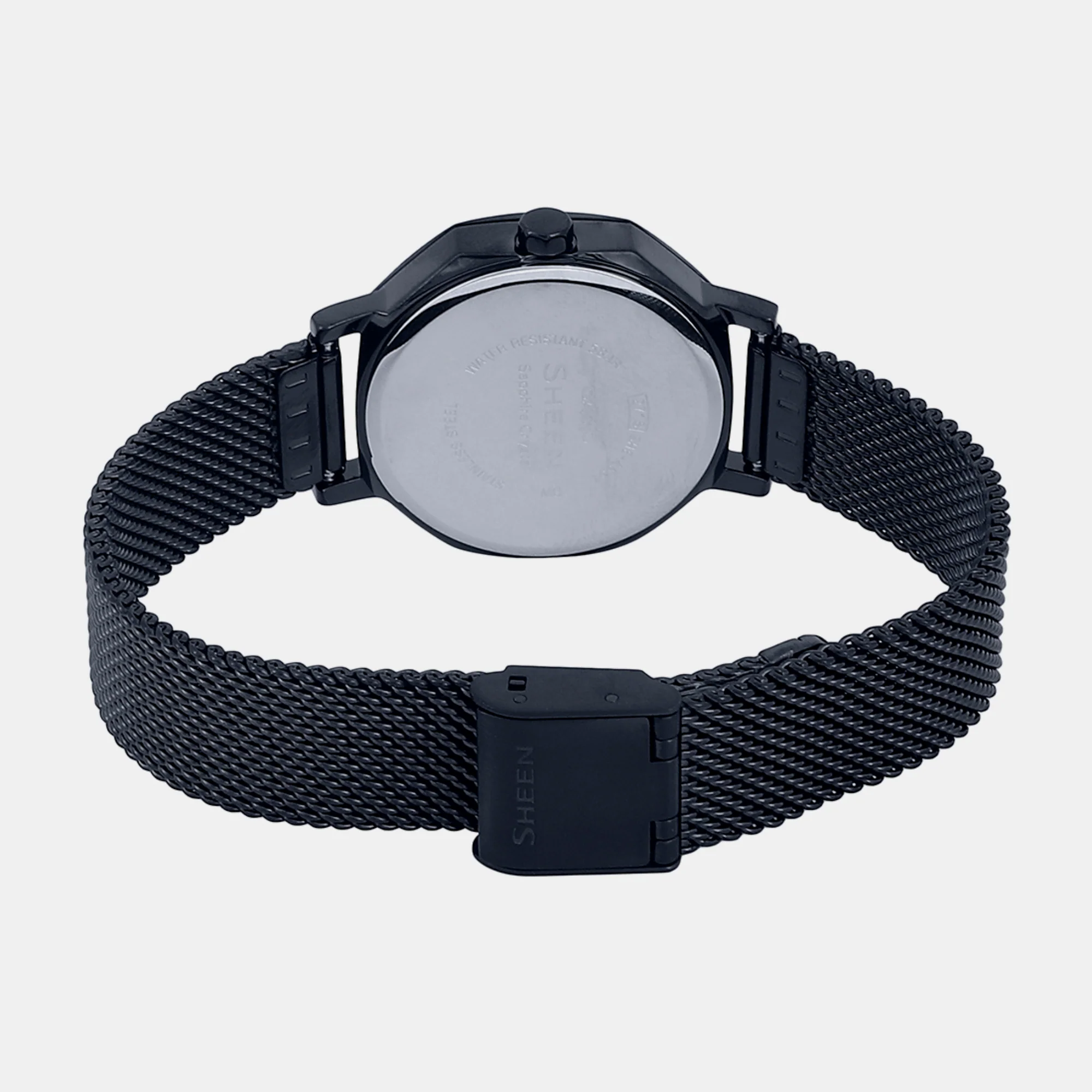 Sheen Women Quartz Black Dial Analog Mesh Watch SH288 - Image 4