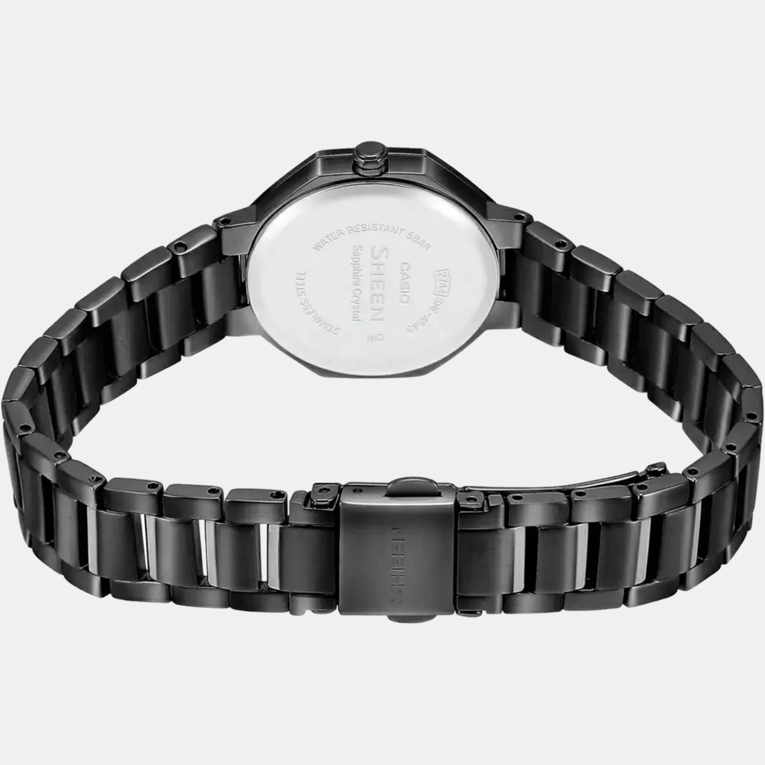 Sheen Women Quartz Black Dial Analog Stainless Steel Watch SH243 - Image 4