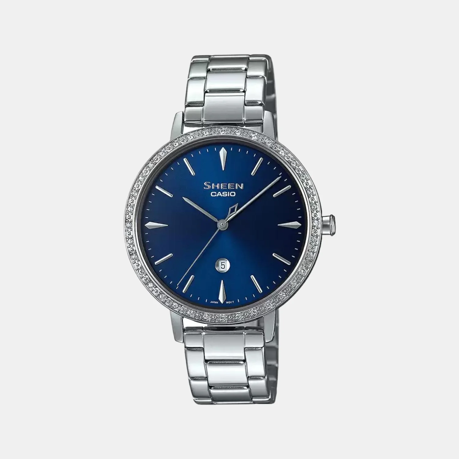 Sheen Women Quartz Blue Dial Analog Stainless Steel Watch SH228