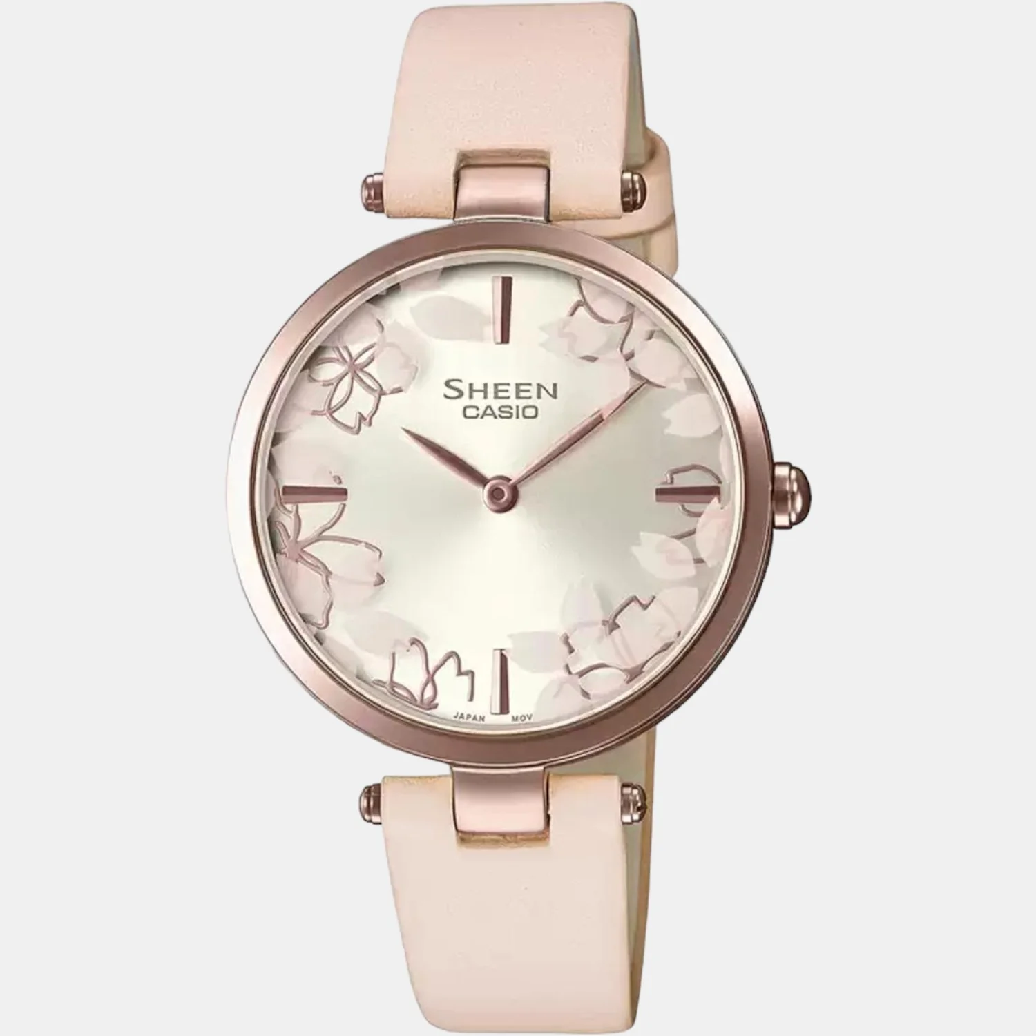 Sheen Women Quartz Rose Gold Dial Analog Leather Watch SH240 - Image 2
