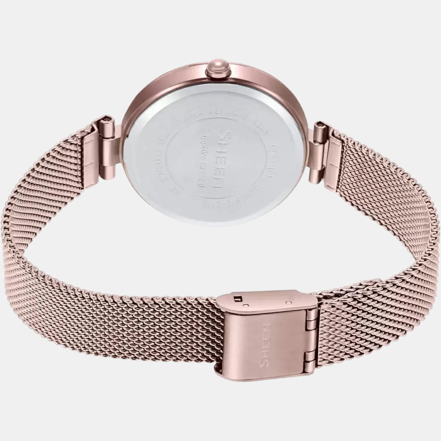 Sheen Women Quartz Rose Gold Dial Analog Mesh Watch SH241 - Image 5