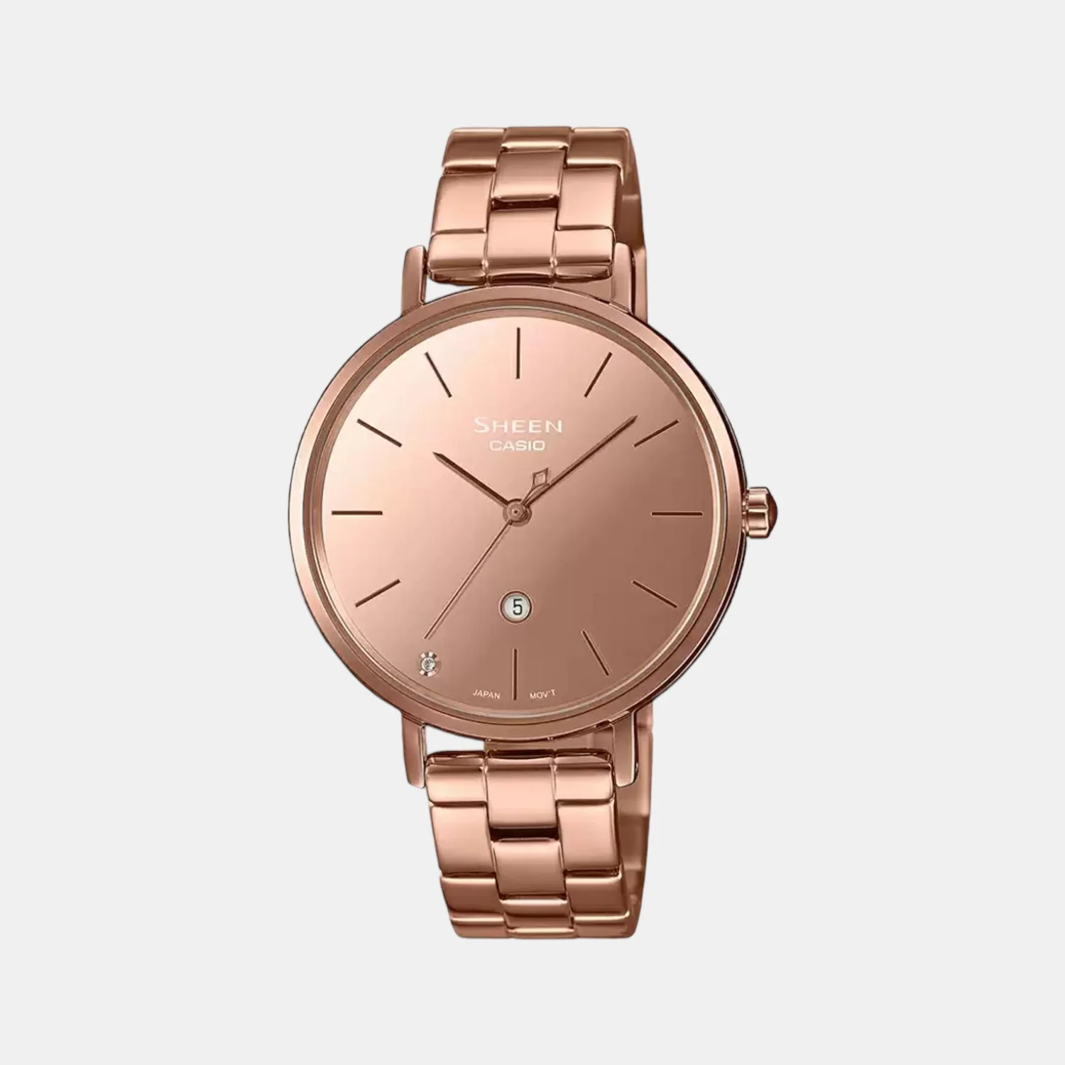 Sheen Women Quartz Pink Dial Analog Stainless Steel Watch SH247