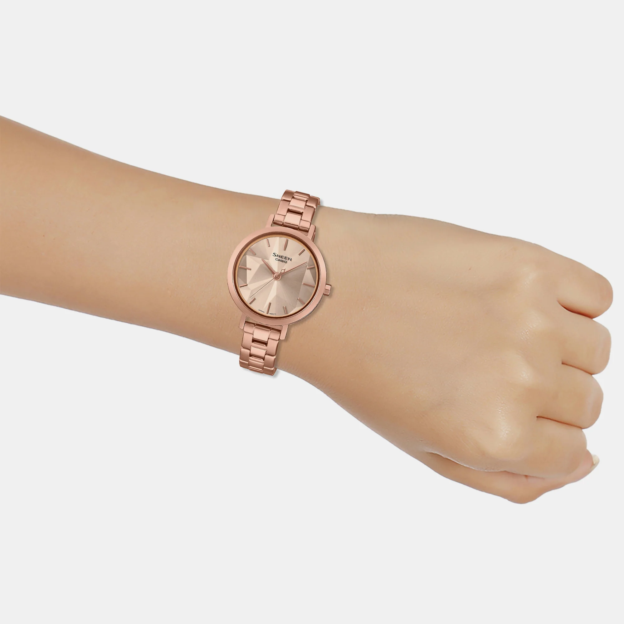 Sheen Women Quartz Pink Gold Dial Analog Stainless Steel Watch SH303 - Image 7