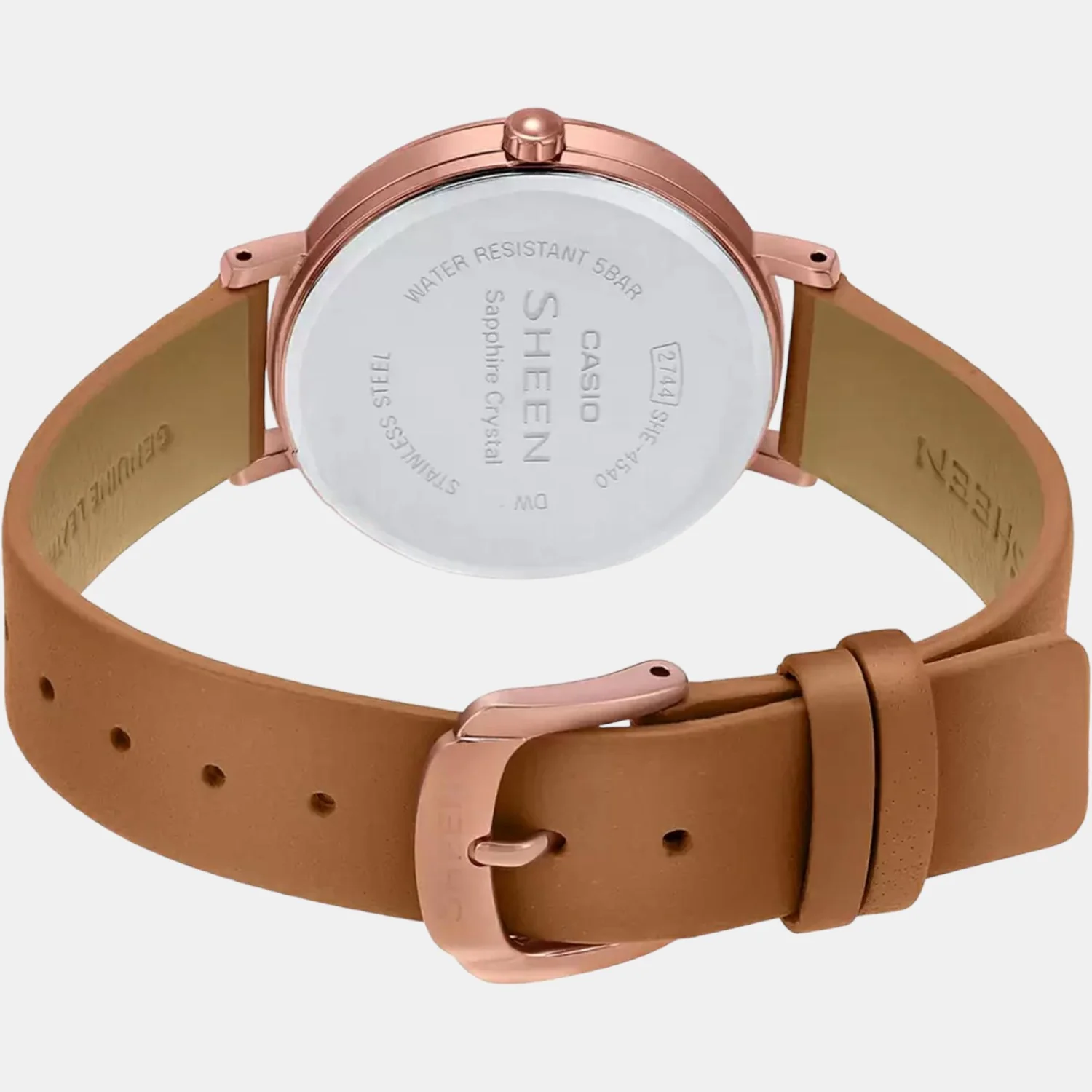 Sheen Women Quartz Rose Gold Dial Analog Leather Watch SX279 - Image 4